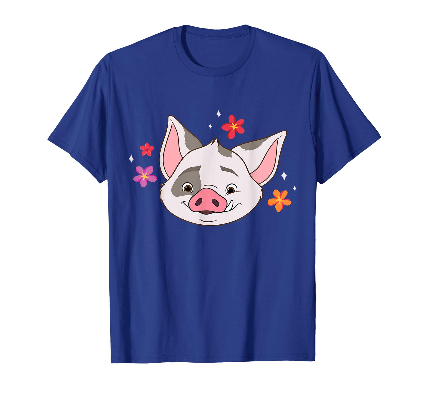 Disney Moana 2 Big Face Pua Tropical Flowers Cute Costume T-Shirt
