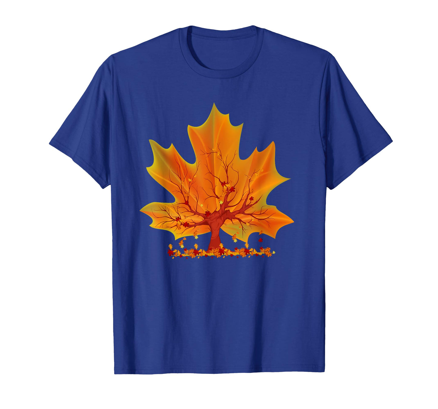 Maple Leaf Autumn Tree Orange Fall Leaves Season Canadian T-Shirt