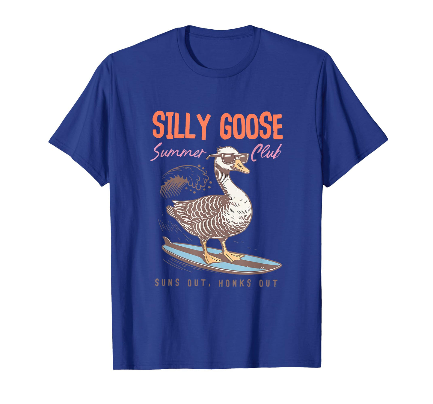 Silly Goose Summer Club Surfing Lover Beach Trip Women T-Shirt