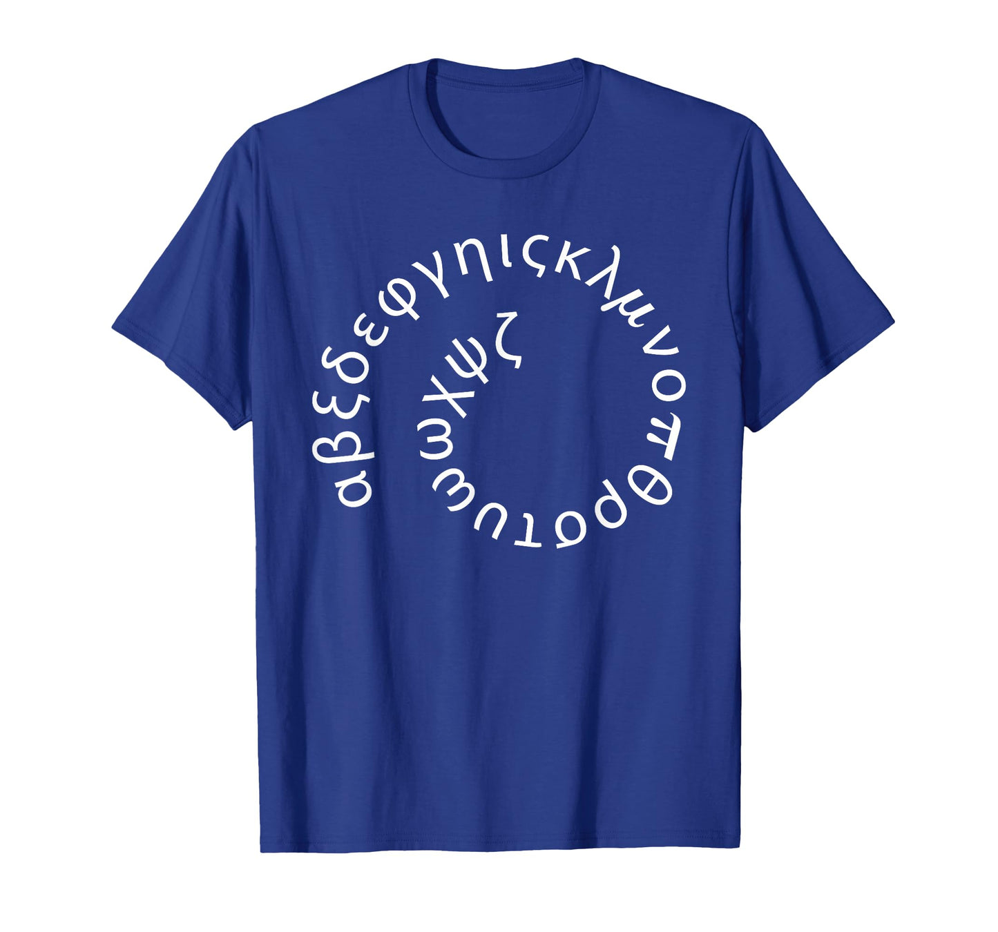Spiral Alphabet Greek Letter Funny Greece Alphabet Symbol T-Shirt