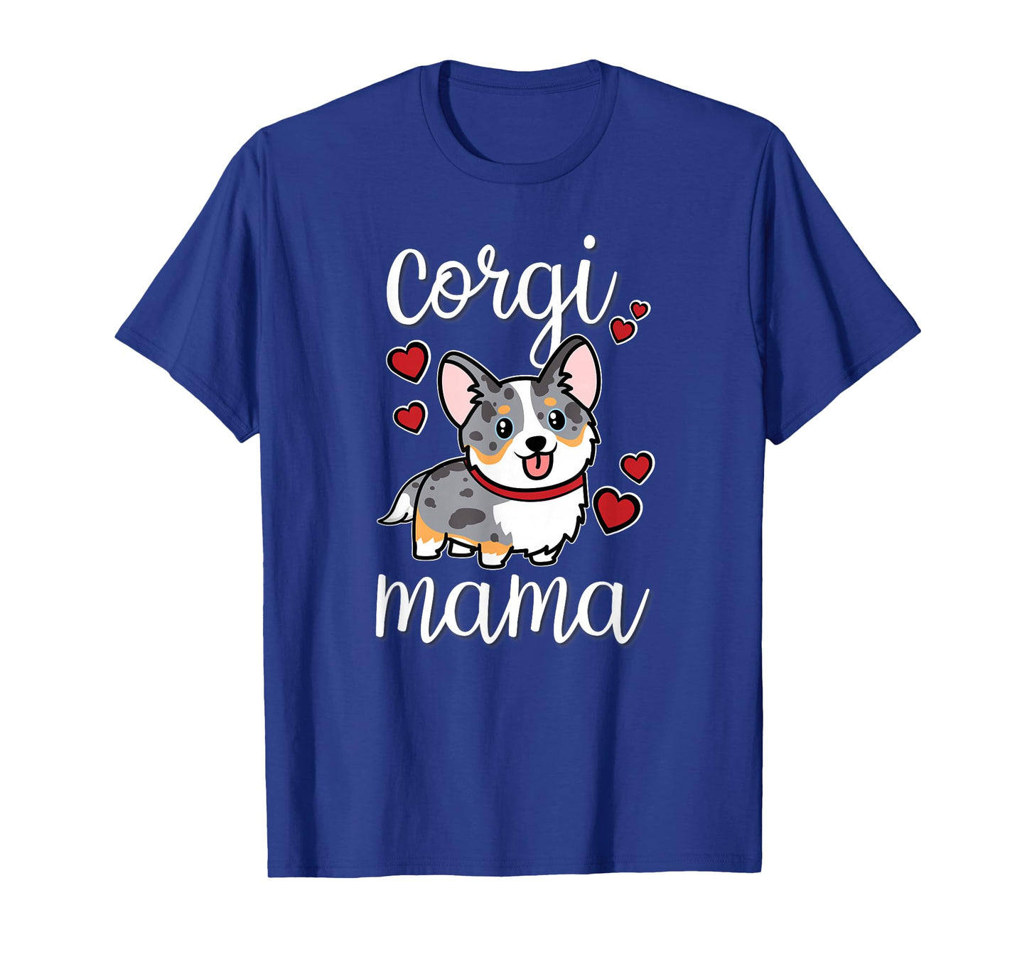 Funny Kawaii Mama Mom Cardigan Blue Merle Corgi Lover T-Shirt
