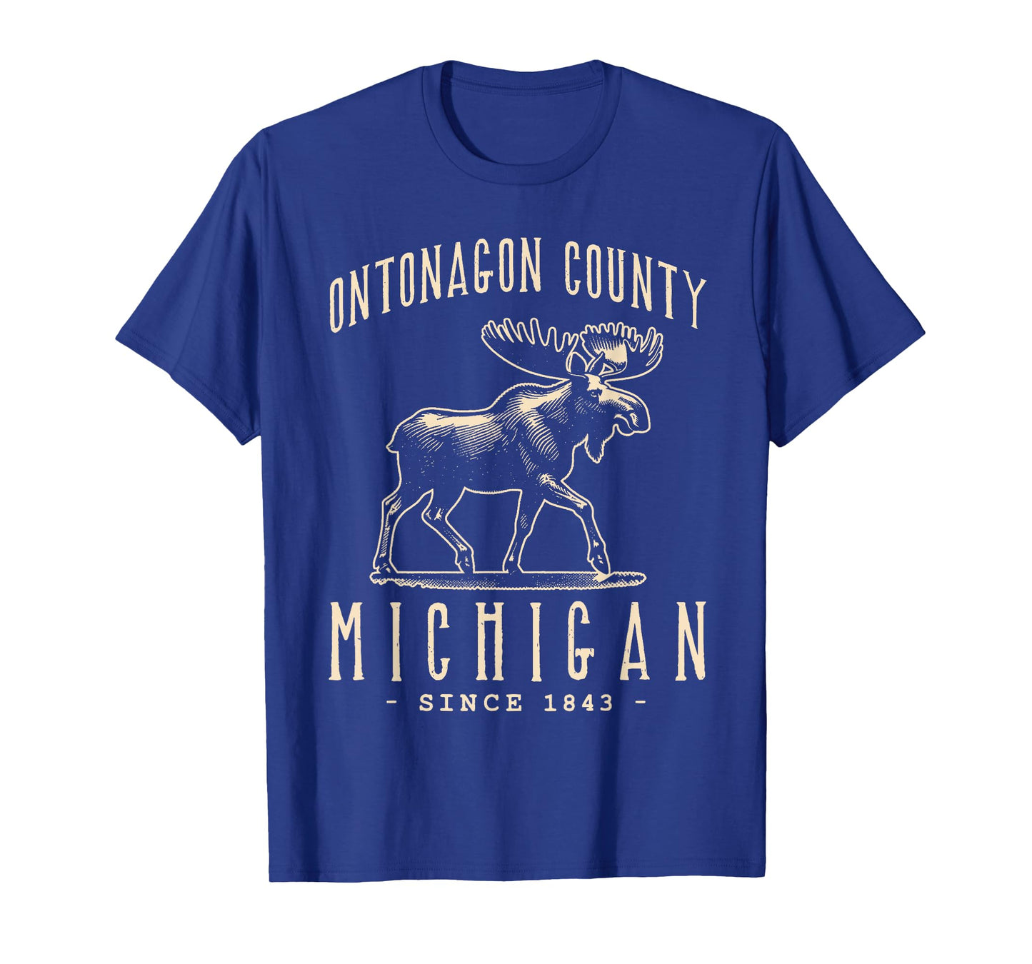 ONTONAGON COUNTY, MICHIGAN. MOOSE VINTAGE DESIGN T-Shirt