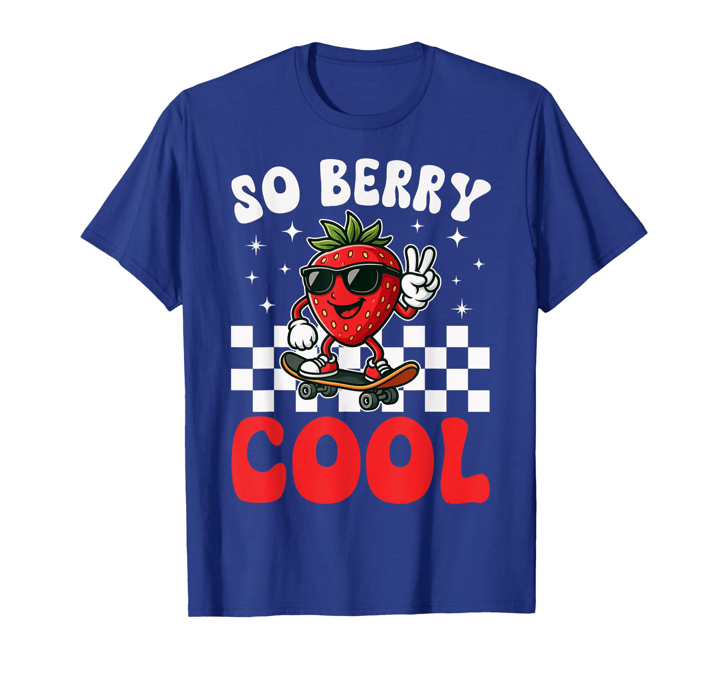 So Berry Cool Boys Strawberry Season Fruit Lover Groovy T-Shirt