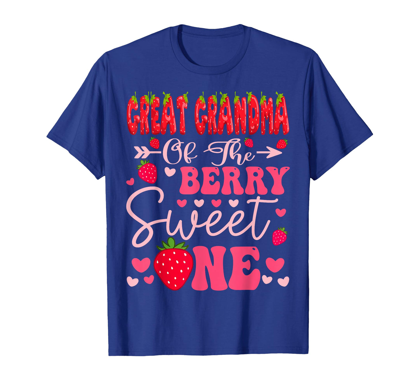 Great Grandma Of The Berry Sweet One Strawberry 1St Birthday T-Shirt