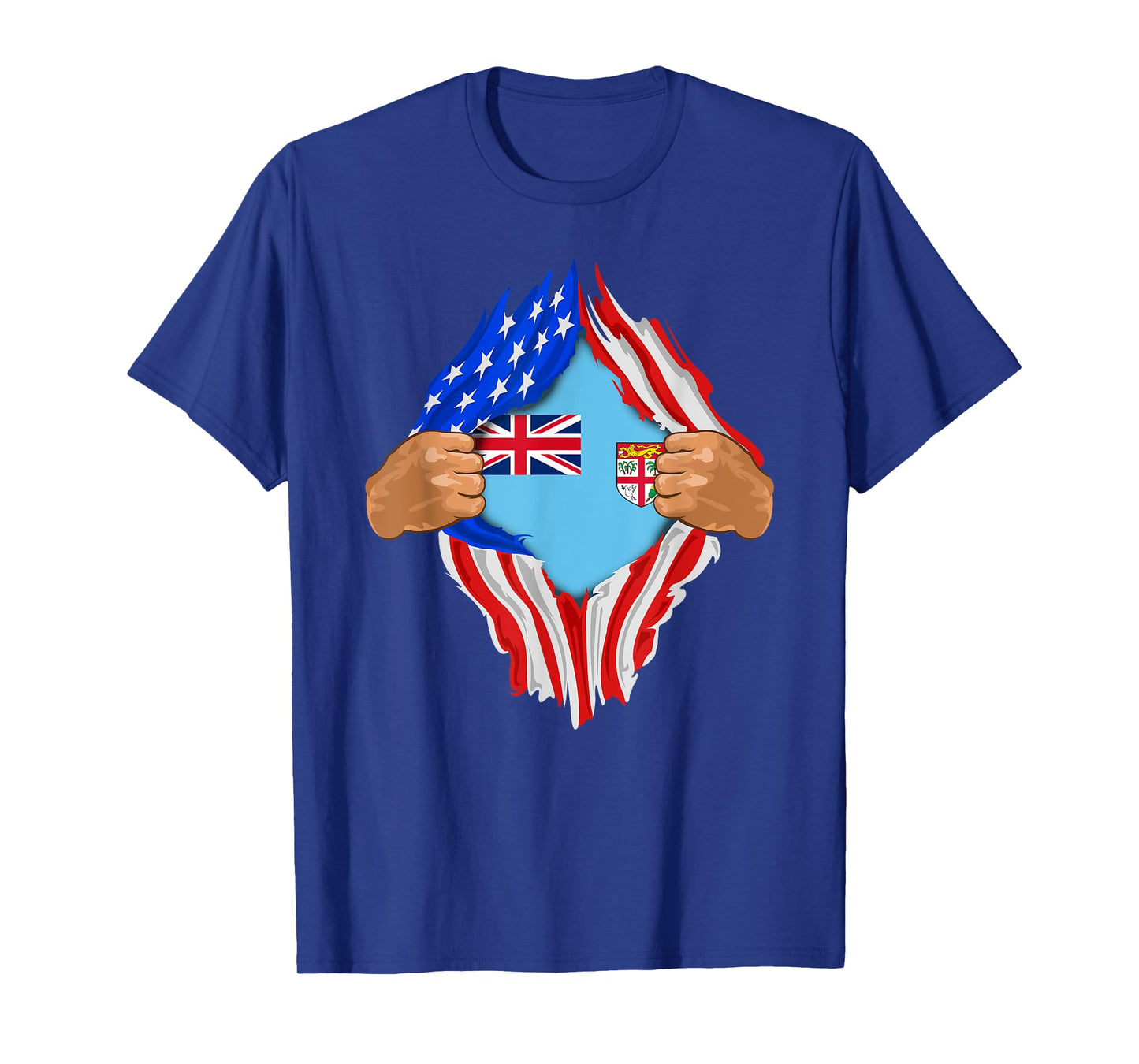 Fijian Blood Inside Me T-Shirt | Fiji Flag Gift T-Shirt