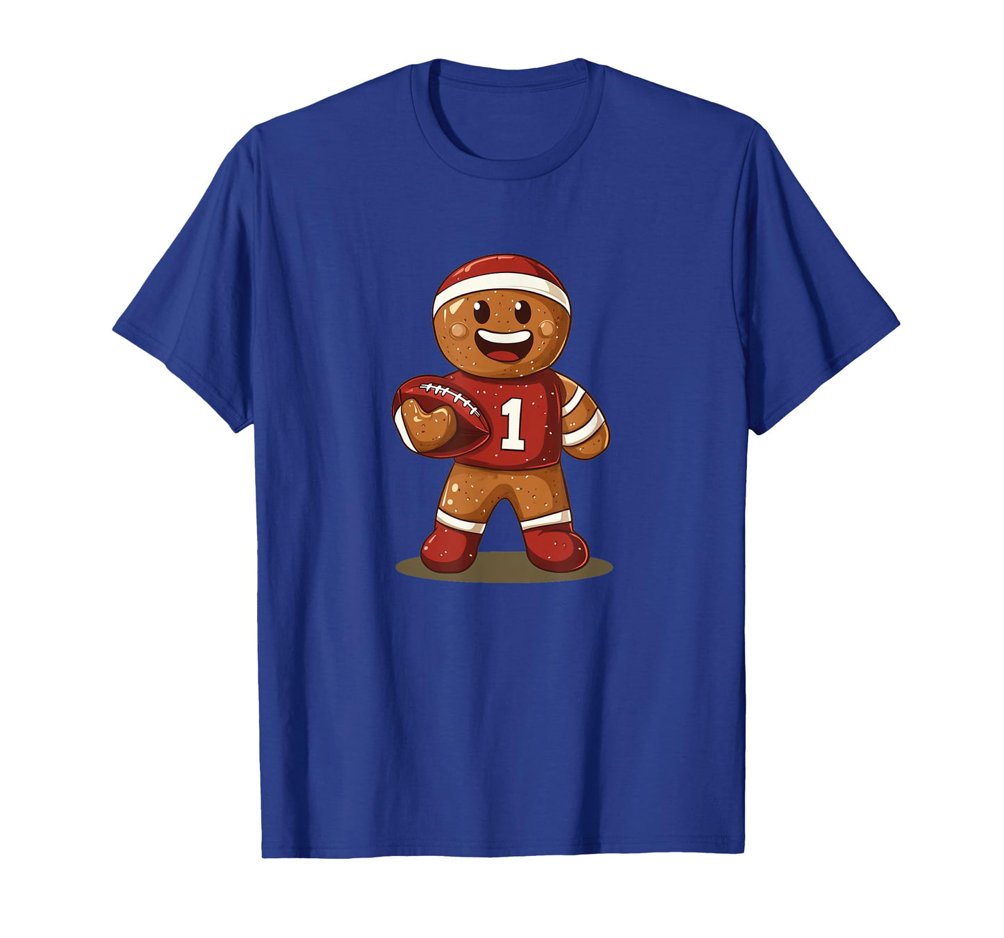 Sweet Team with This Gingerbread Man Football Graphic T-Shirt