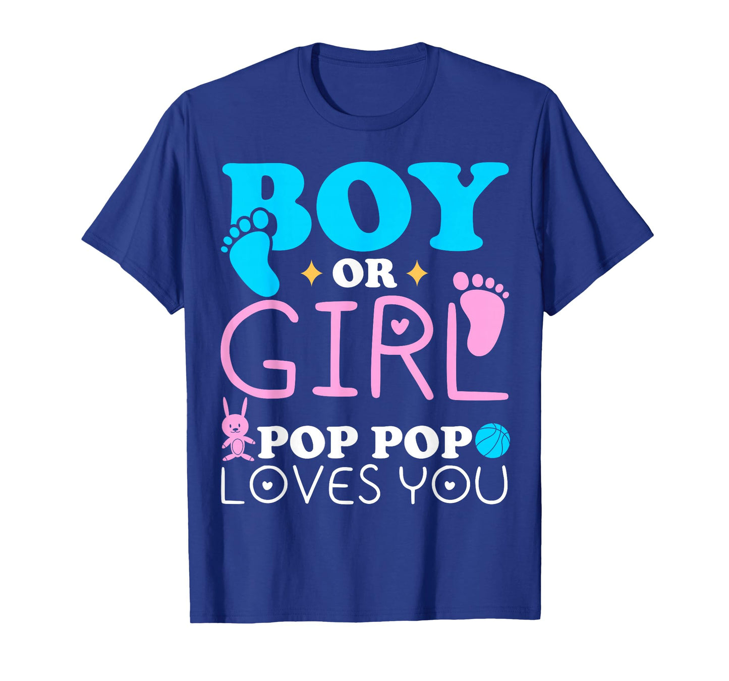 Boy Or Girl Pop Pop Loves You Gender Reveal Grandfather T-Shirt