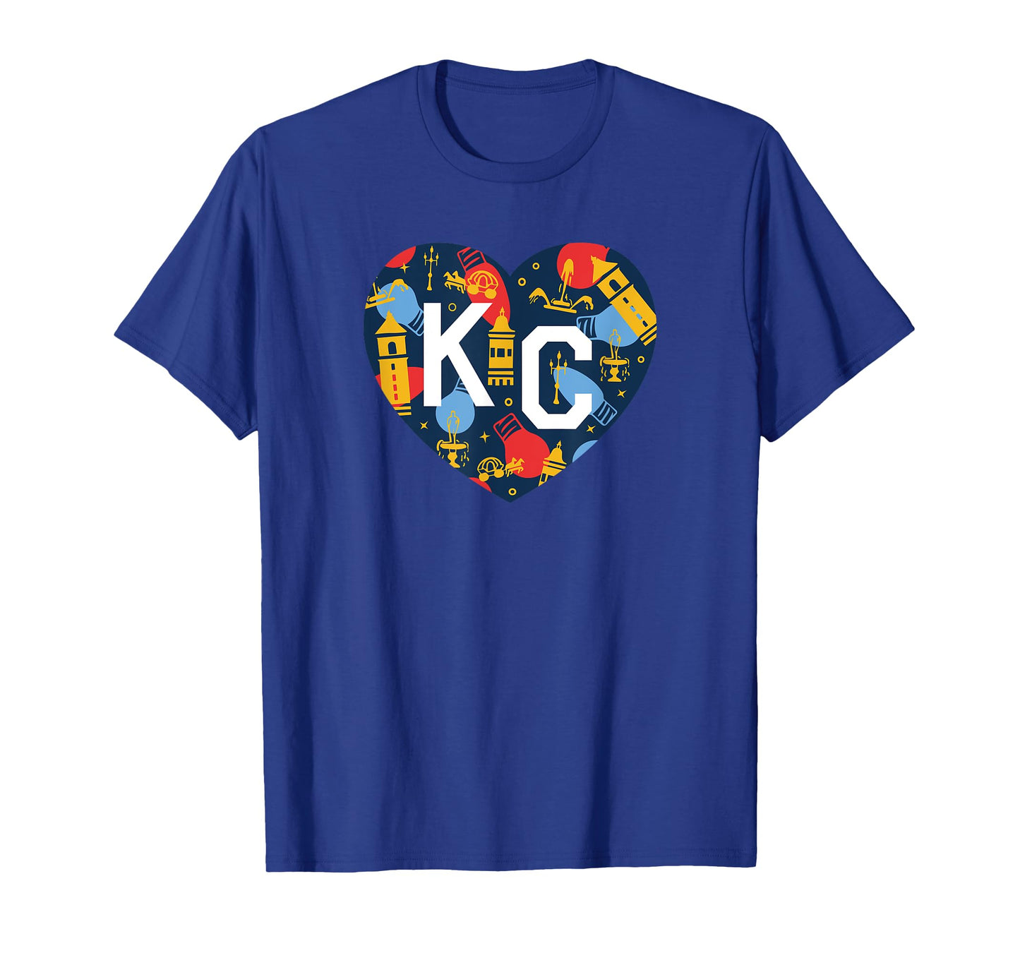 Kansas City KC Plaza Lights Holiday Festive Christmas Heart T-Shirt