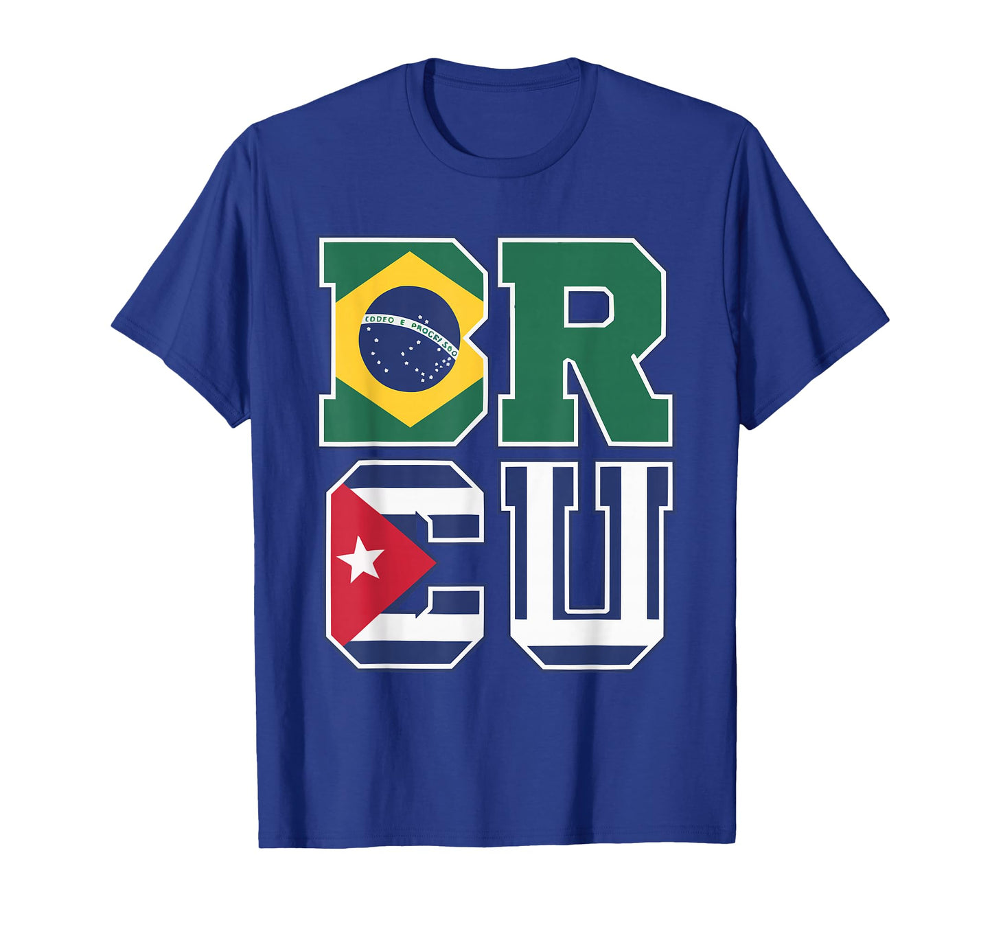 Half Cuban Half Brazilian Cuba Flag Country Brazil T-Shirt