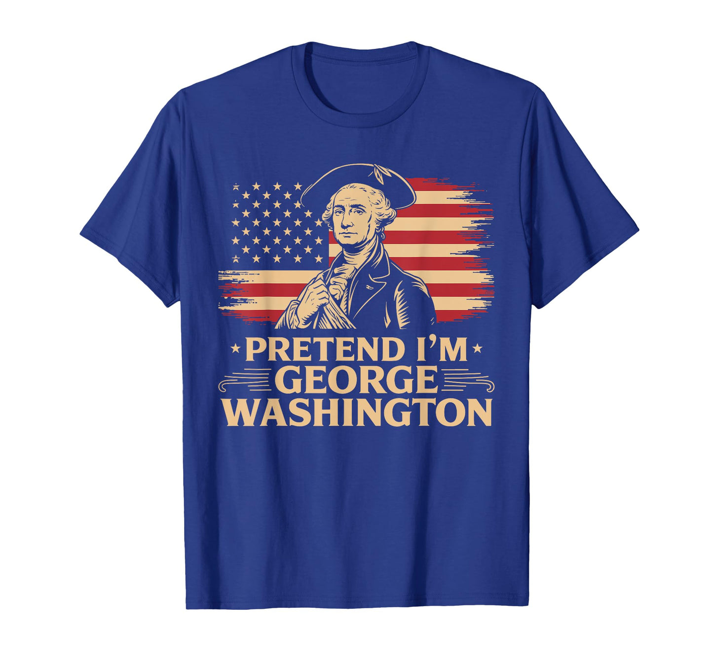 Pretend I'm George Washington Vintage Halloween Costume T-Shirt