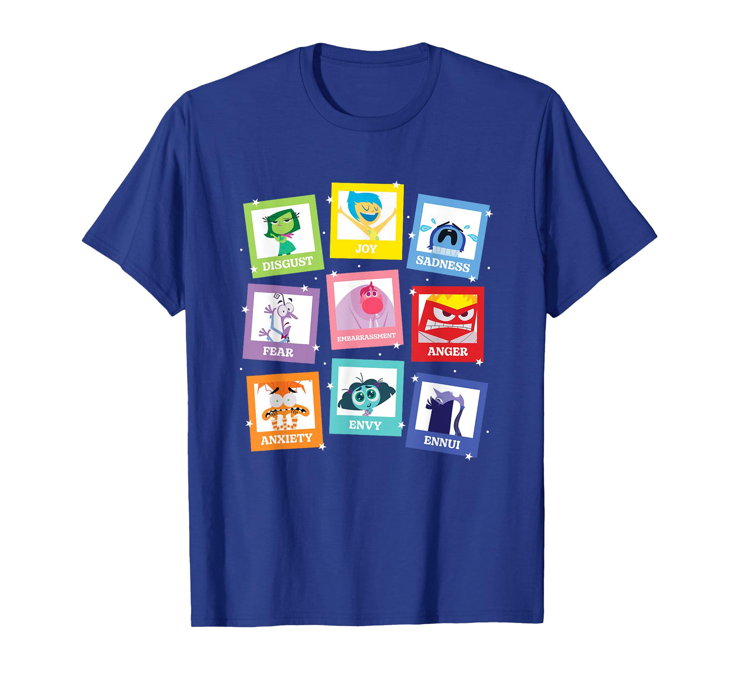 Disney Pixar Inside Out 2 Iconic Characters Big Chest Panels T-Shirt