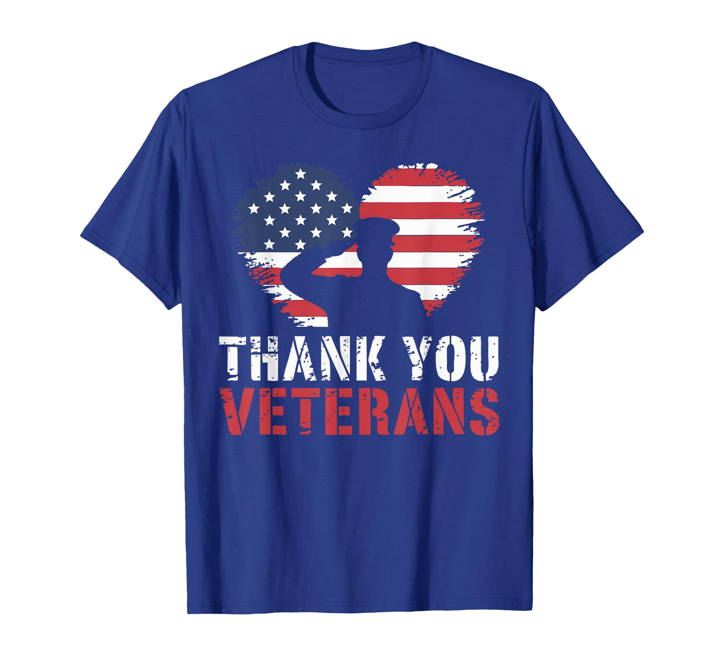Patriotic American Flag Thank You Veterans Men Women Kids T-Shirt