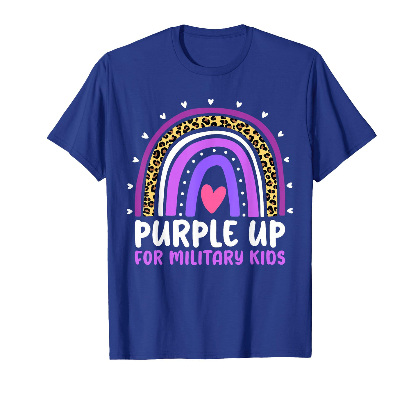 Purple Up for Military Kids Month Military Child Rainbow T-Shirt