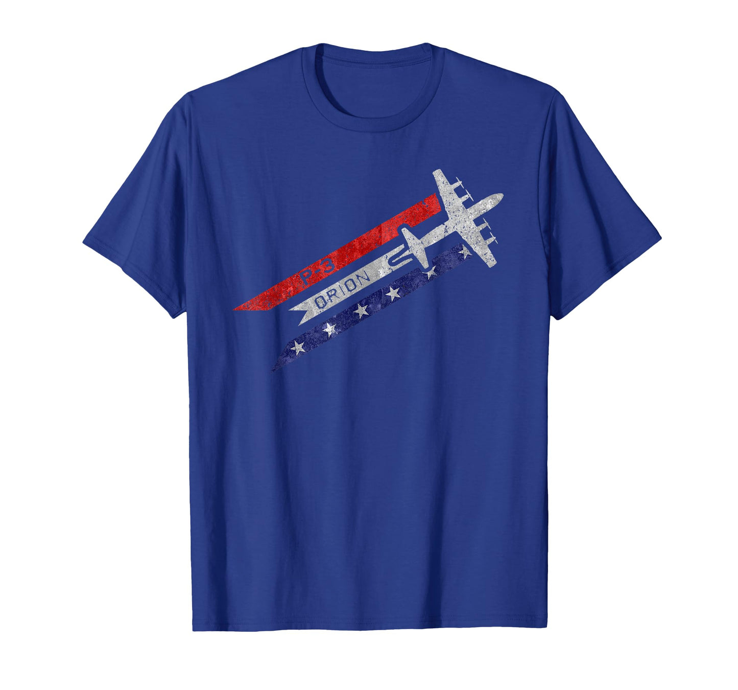 P-3 Orion Military Airplane Red White & Blue Vintage T-Shirt