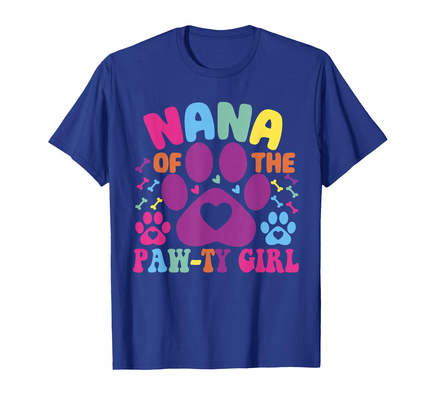 Nana of The Paw-Ty Girl Birthday Family Matching Party T-Shirt