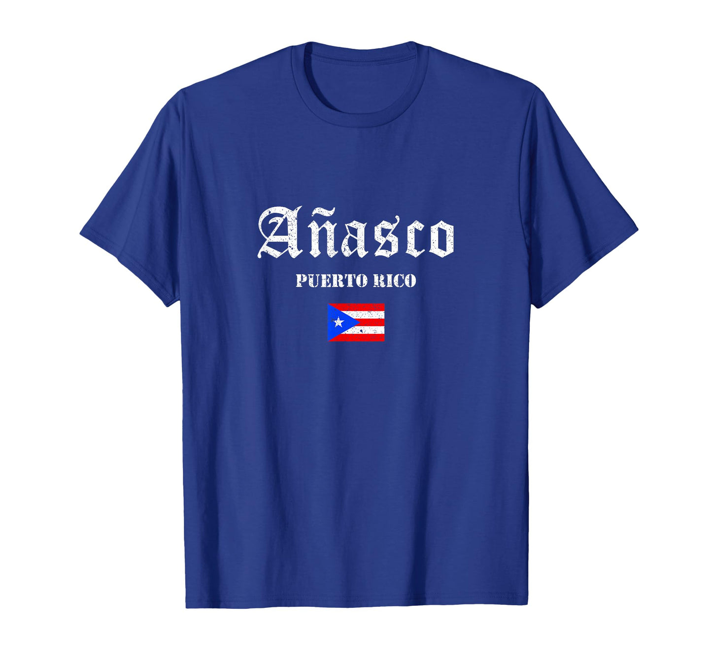 Vintage Añasco Puerto Rico Flag Pride Home Root Travel T-Shirt
