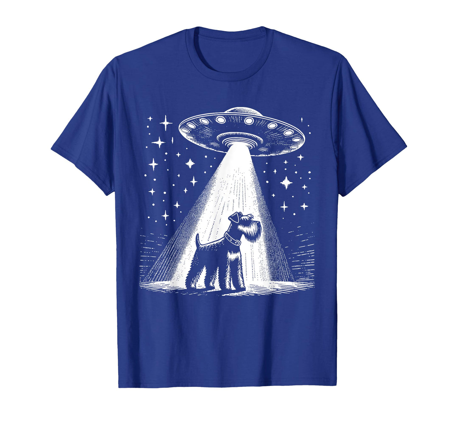 Schnauzer Mom Dad Dog - Funny Alien UFO T-Shirt for Men Women