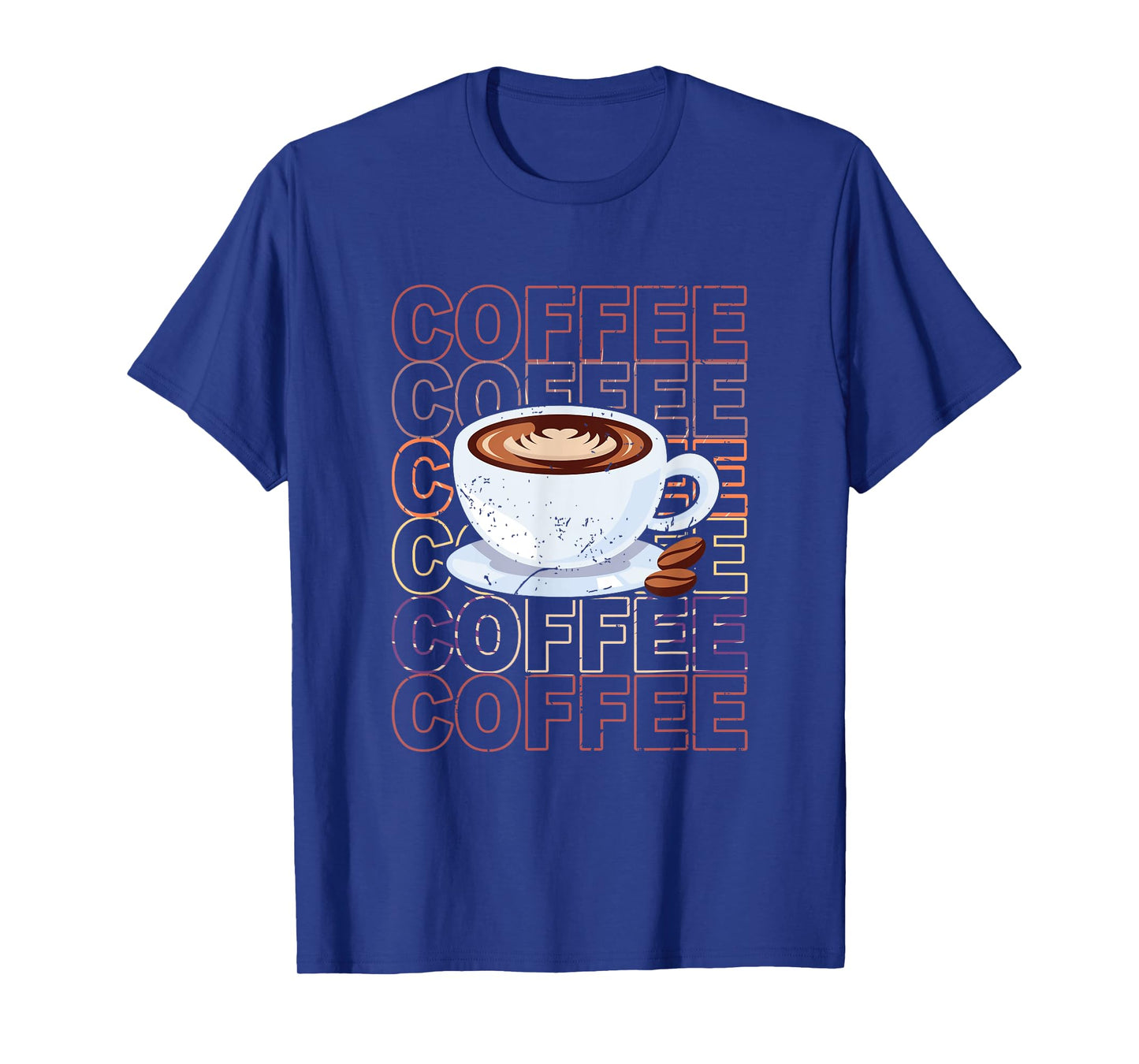 Coffee Love Repeat Steaming Latte Art Fresh Roasted Beans T-Shirt