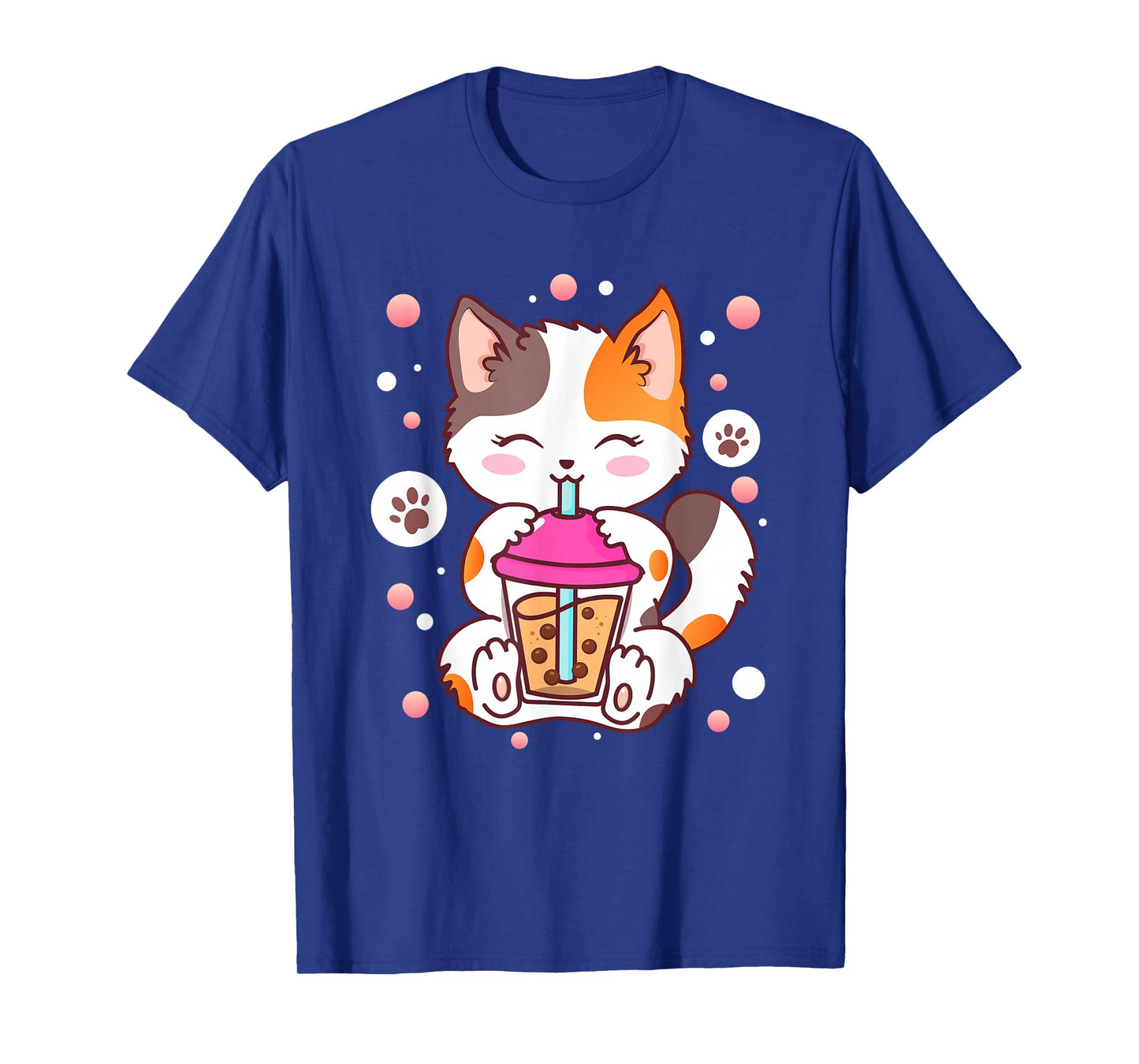 Cat Boba Tea Bubble Tea Kawaii Anime Japanese Neko Girl Teen T-Shirt