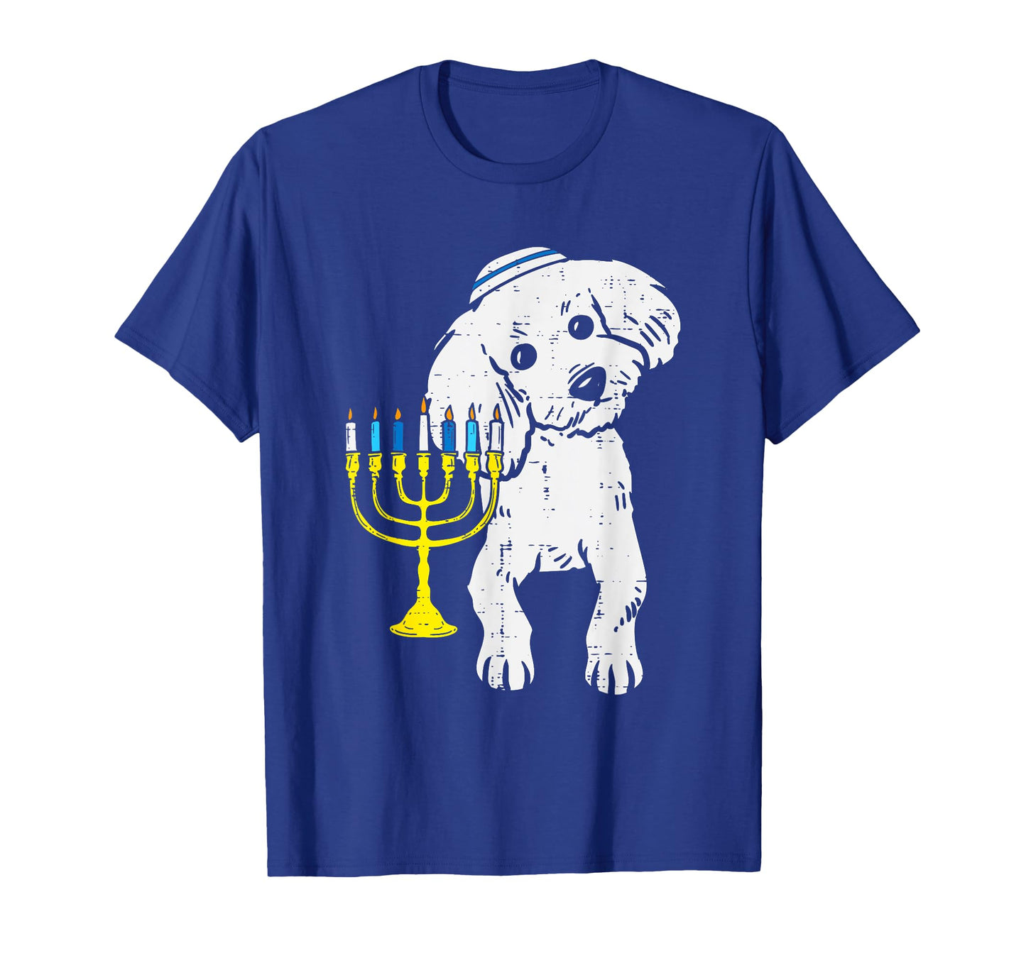 Jewish Poodle Dog Menorah Hanukkah Pajamas Chanukah PJs T-Shirt