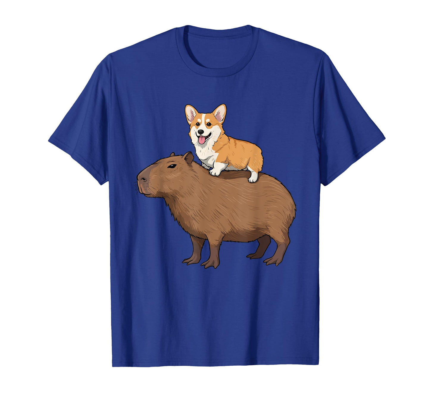 Funny Corgi Riding Capybara T-Shirt