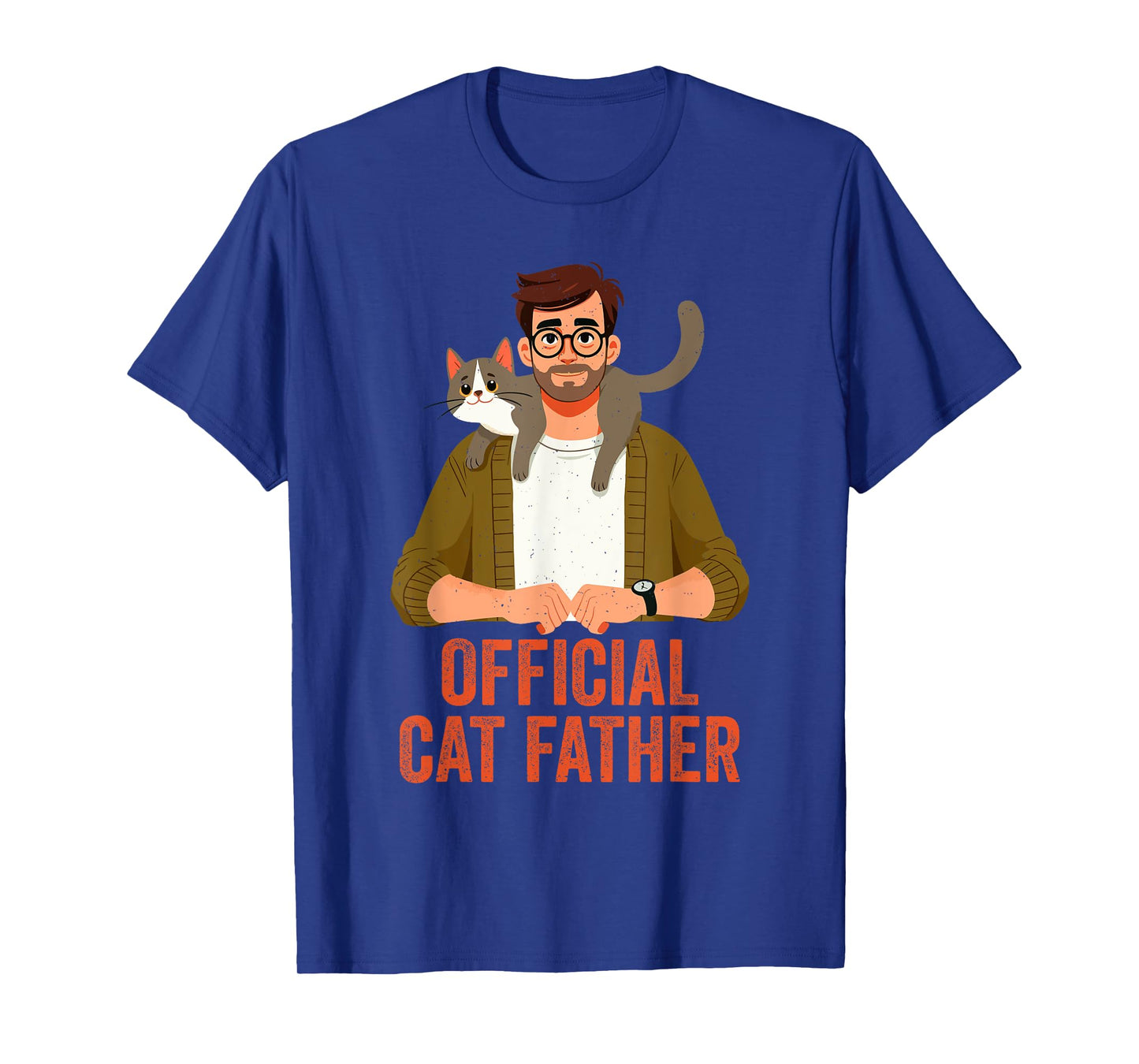 Official Cat Father Fathers Day Kitten Lover Feline Owner T-Shirt