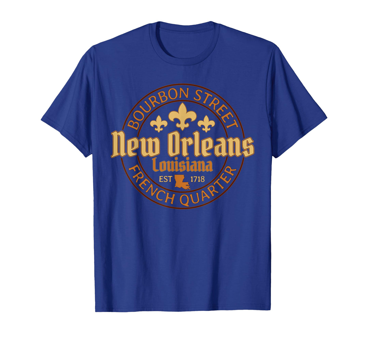 Bourbon Street New Orleans Louisiana French Quarter Est 1718 T-Shirt