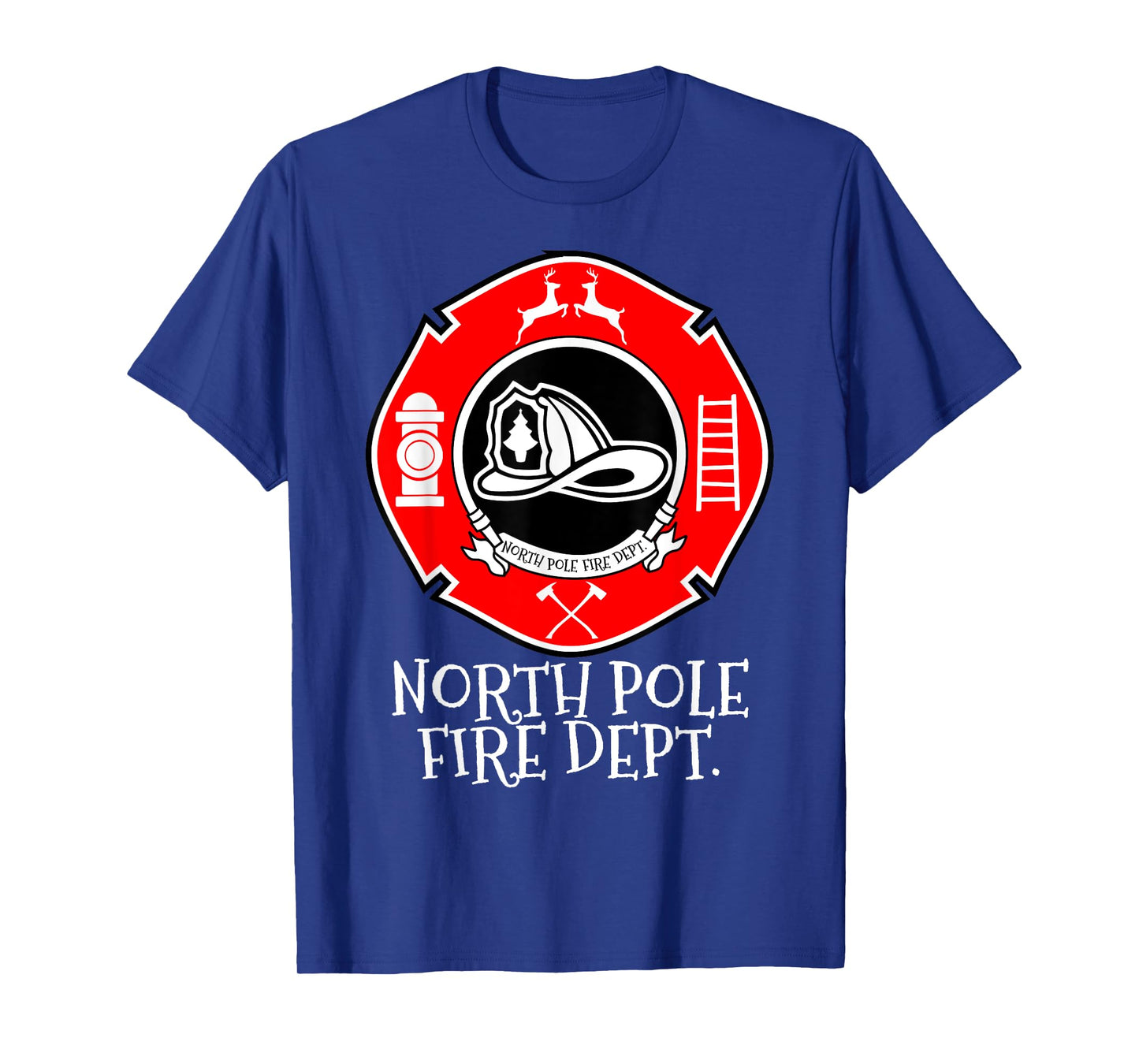 N.P.F.D North Pole Fire Department Christmas Family Tshirt T-Shirt