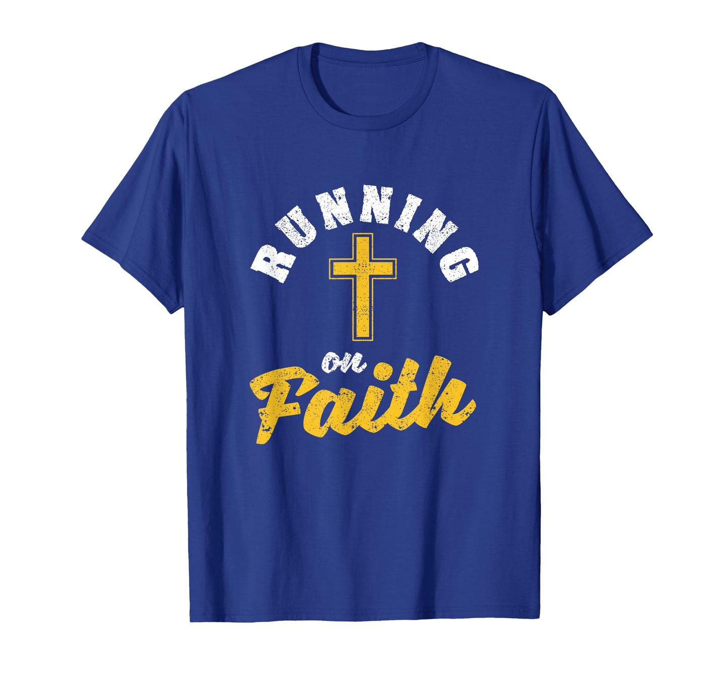 Running On Faith Funny Christian Workout Runner Religious T-Shirt