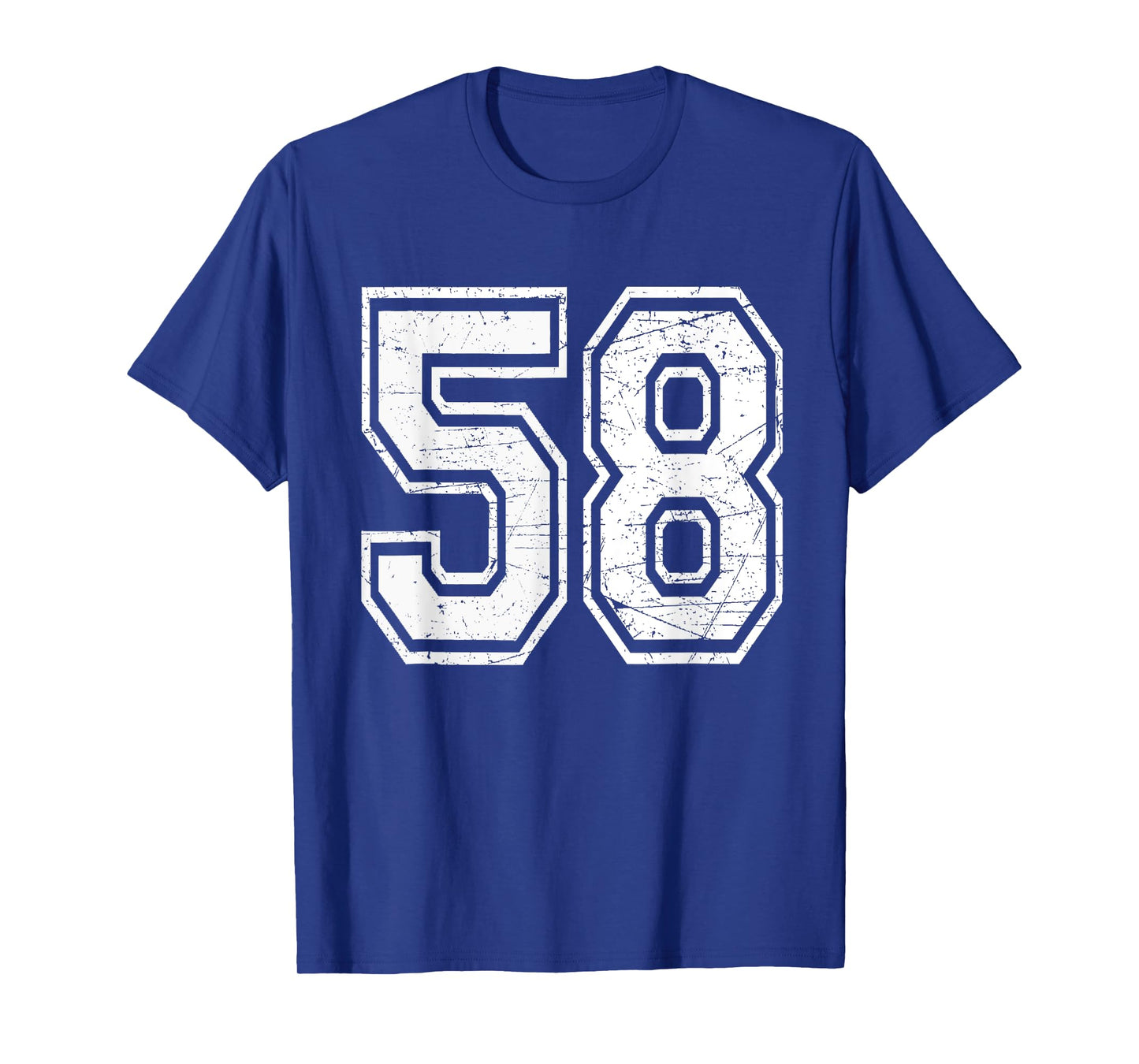 Number 58 Varsity Sports Team Jersey 58th Birthday T-Shirt