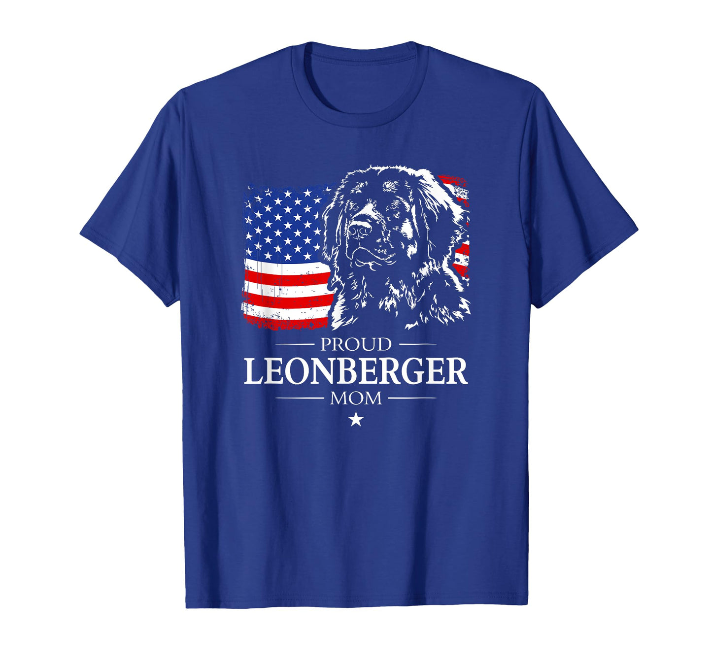 Proud Leonberger Mom American Flag patriotic gift dog T-Shirt