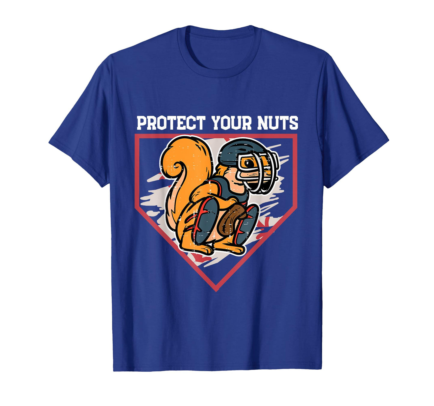 Squirrel Baseball Catcher Protect Your Nuts Boys Kids Men T-Shirt