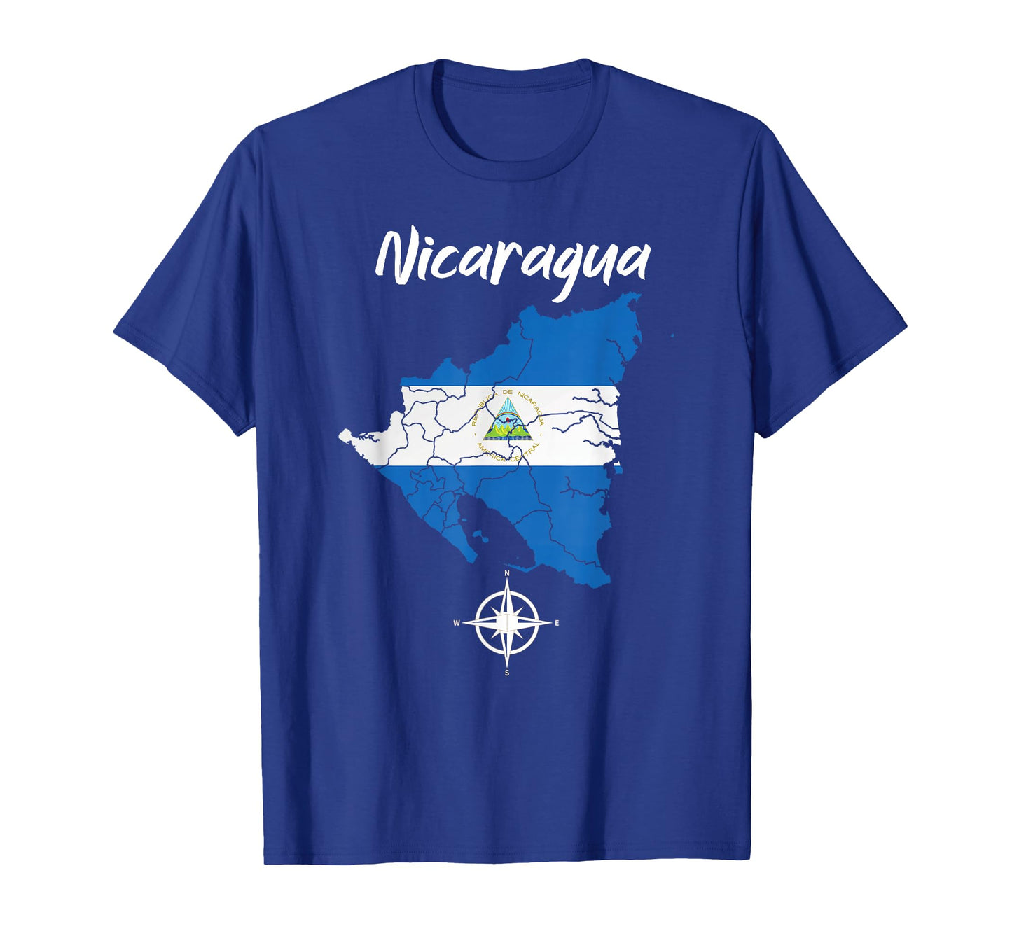 Nicaragua Blue Flag Men Women Kids Nicaraguan T-Shirt