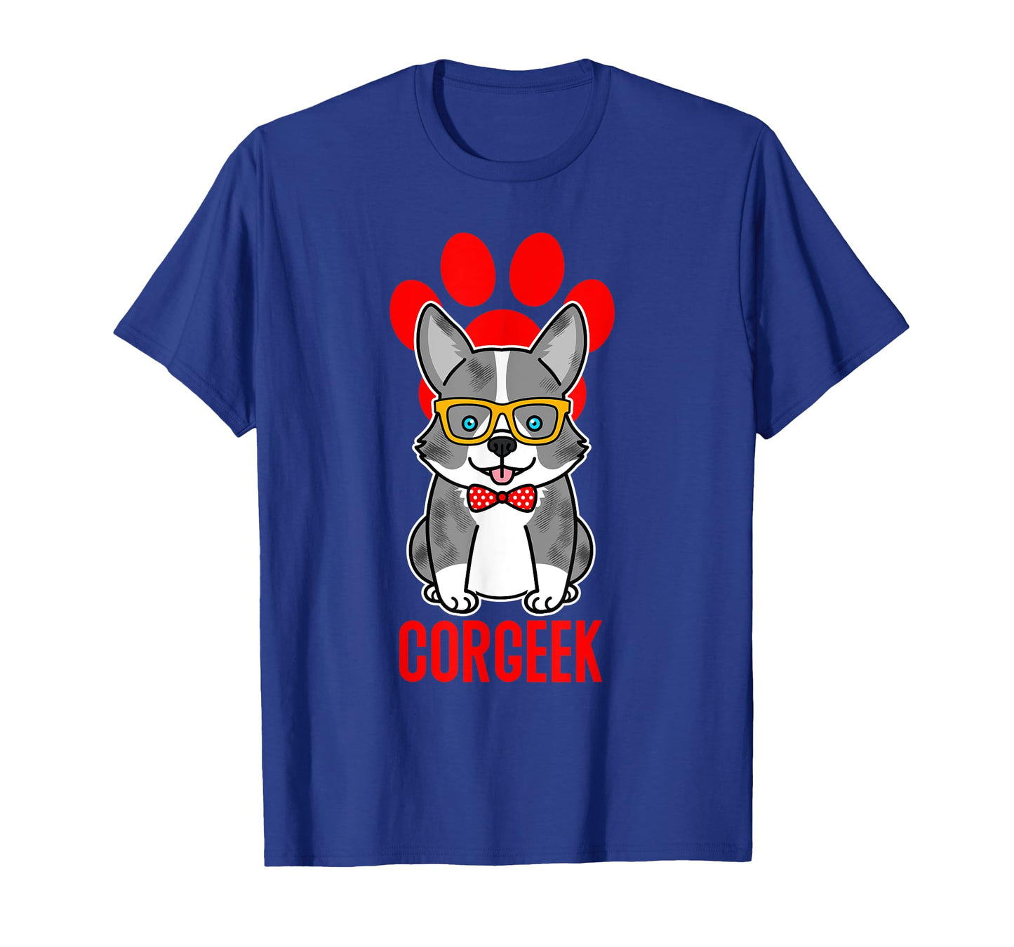 Funny Blue Merle Corgi Corgeek Graphic T-Shirt