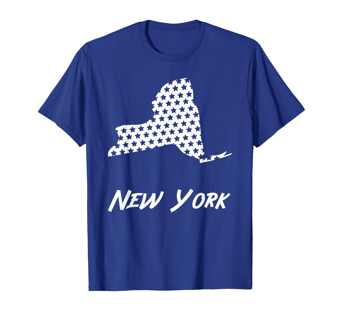 New York USA State Outline Stars Vintage Retro Design T-Shirt