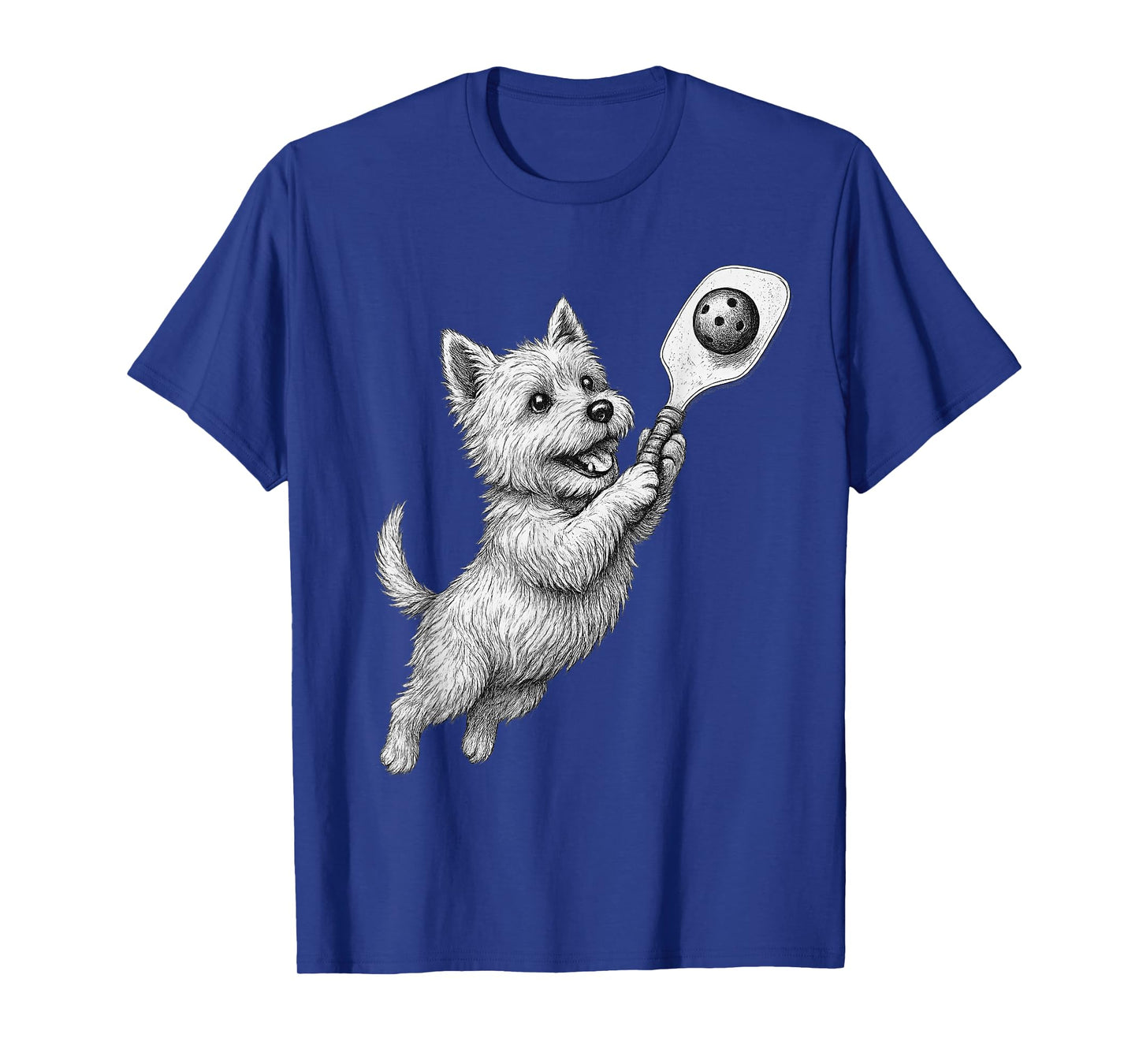 West Highland White Terrier Playing Pickleball Sports Dog T-Shirt