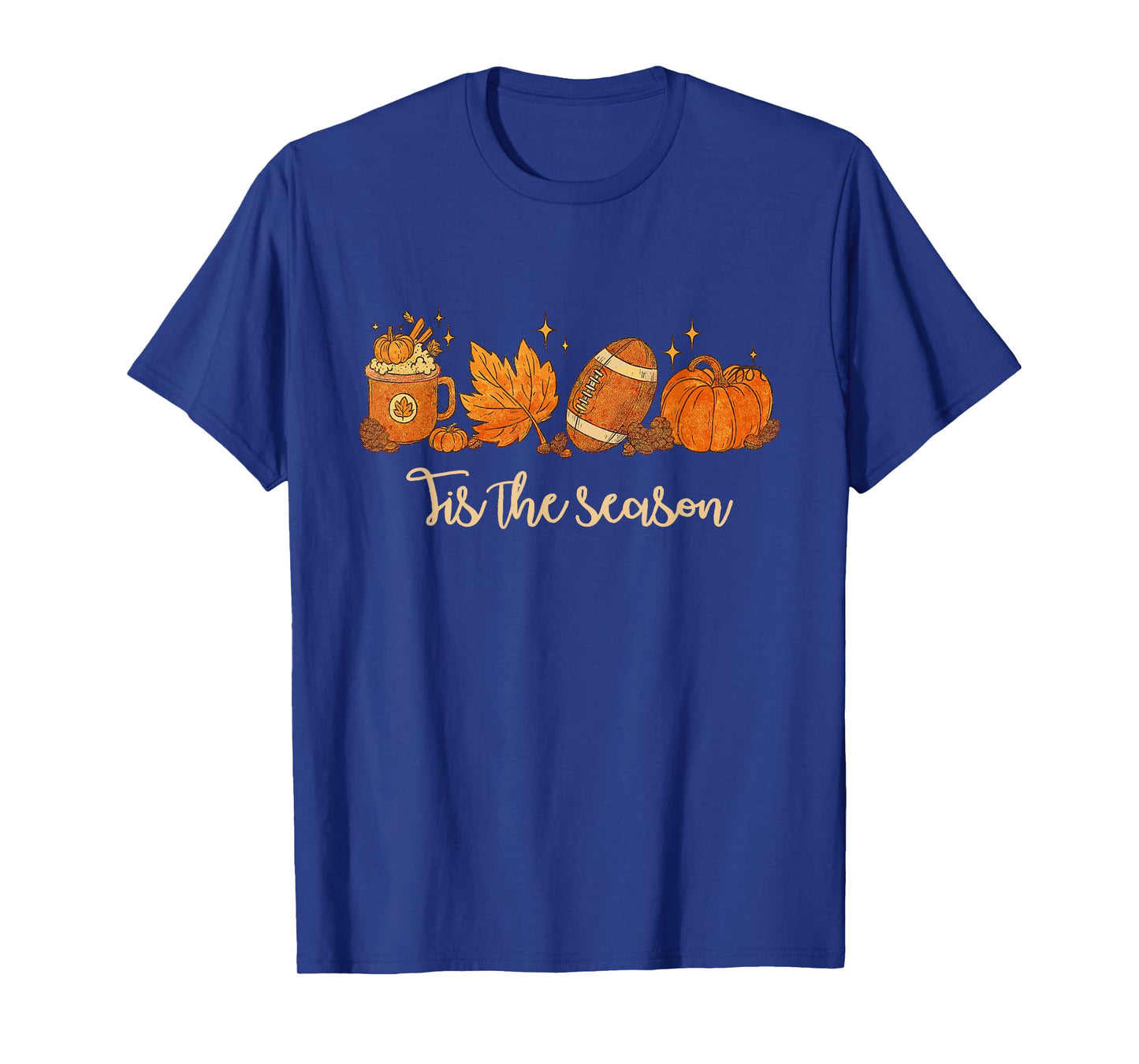 Tis The Season Football Fall Pumpkin Thanksgiving Football T-Shirt