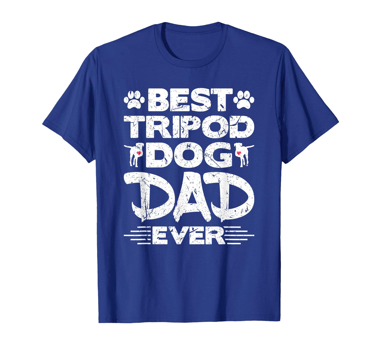 Best Tripod Dog Dad Ever Amputee Three Legged Dog Adoption T-Shirt