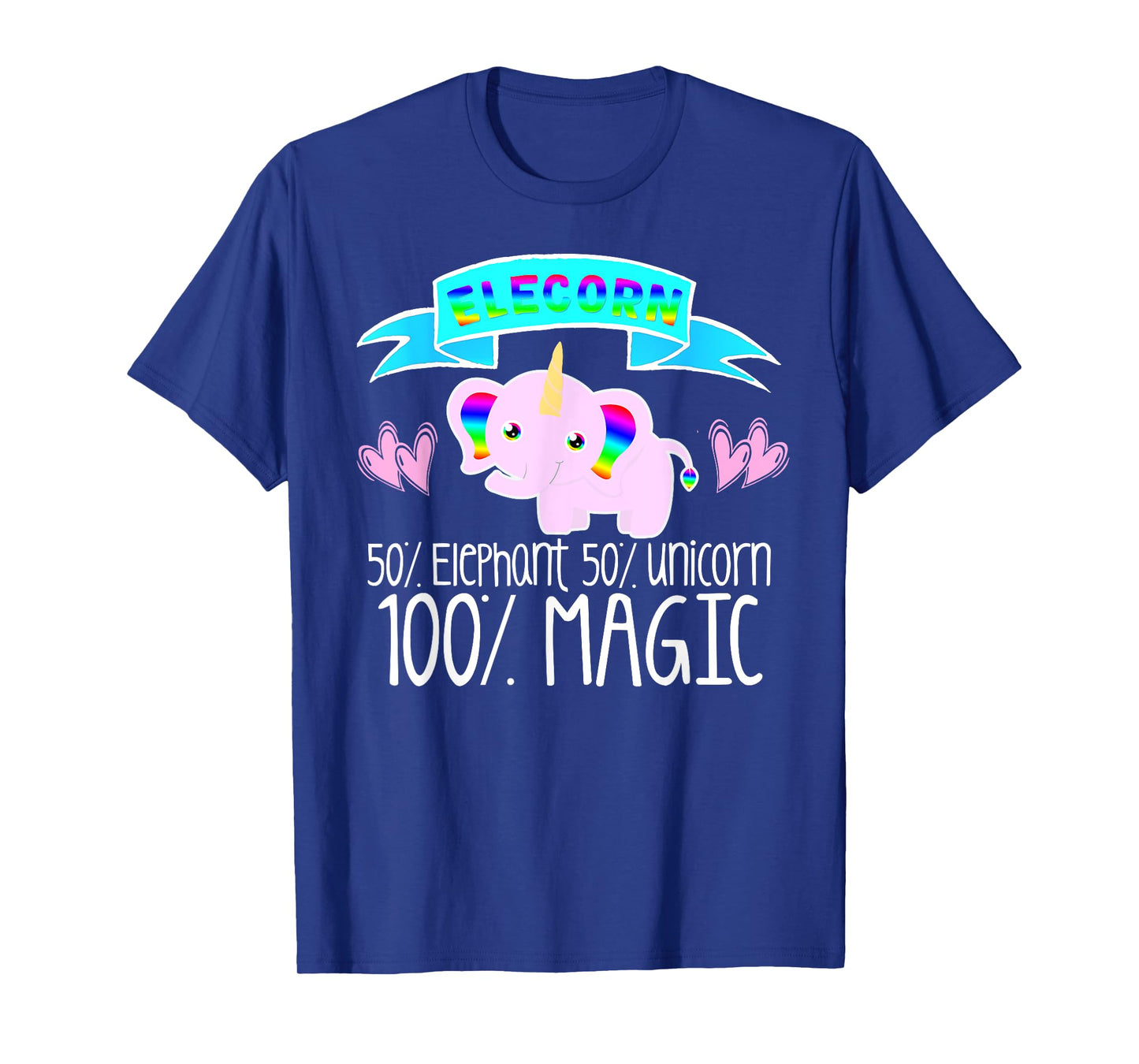 Unicorn Elephant ELECORN Girls Women Love Fairy Tales Cute T-Shirt