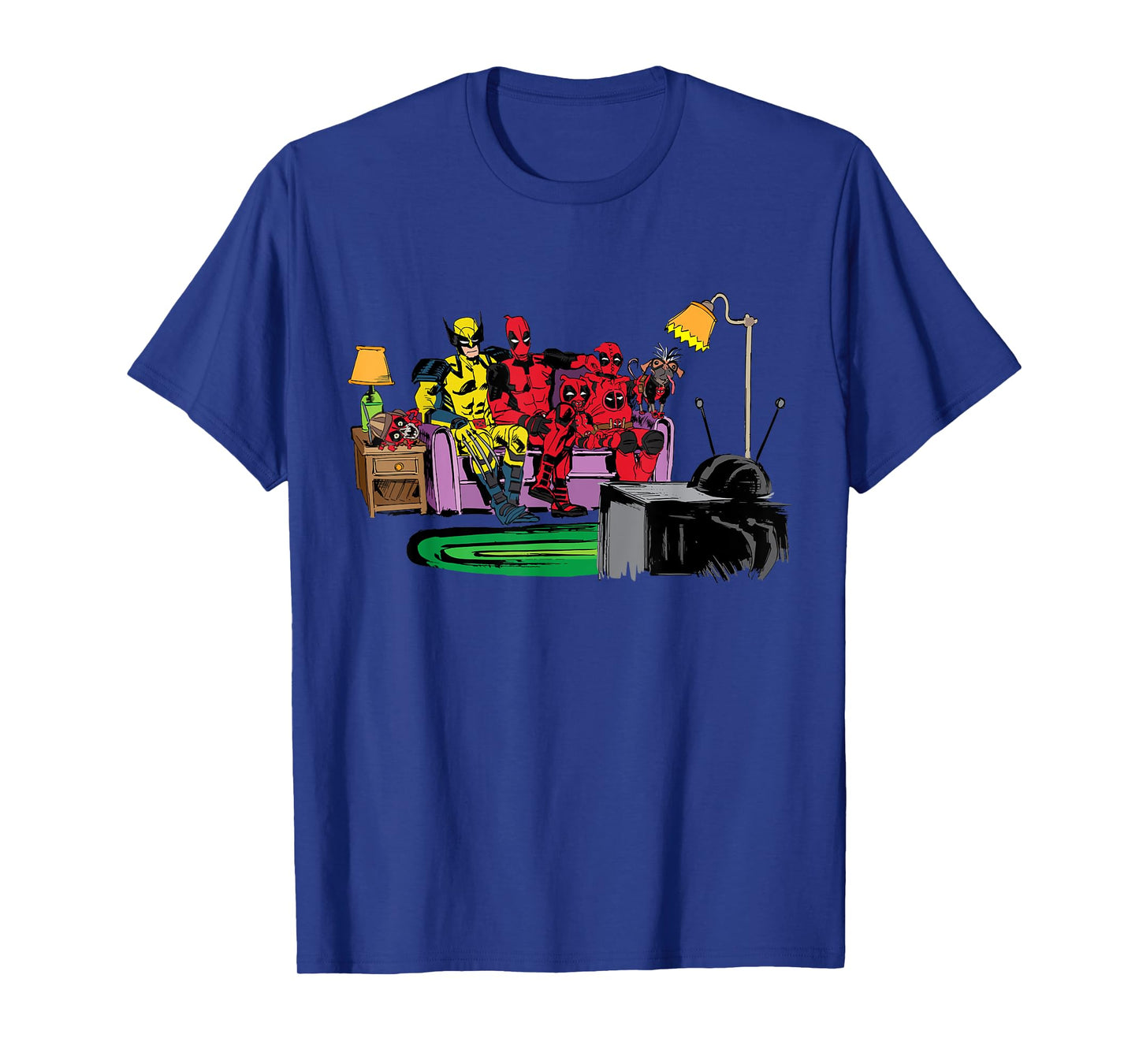 Marvel Deadpool & Wolverine The Simpsons Couch Gag Homage T-Shirt