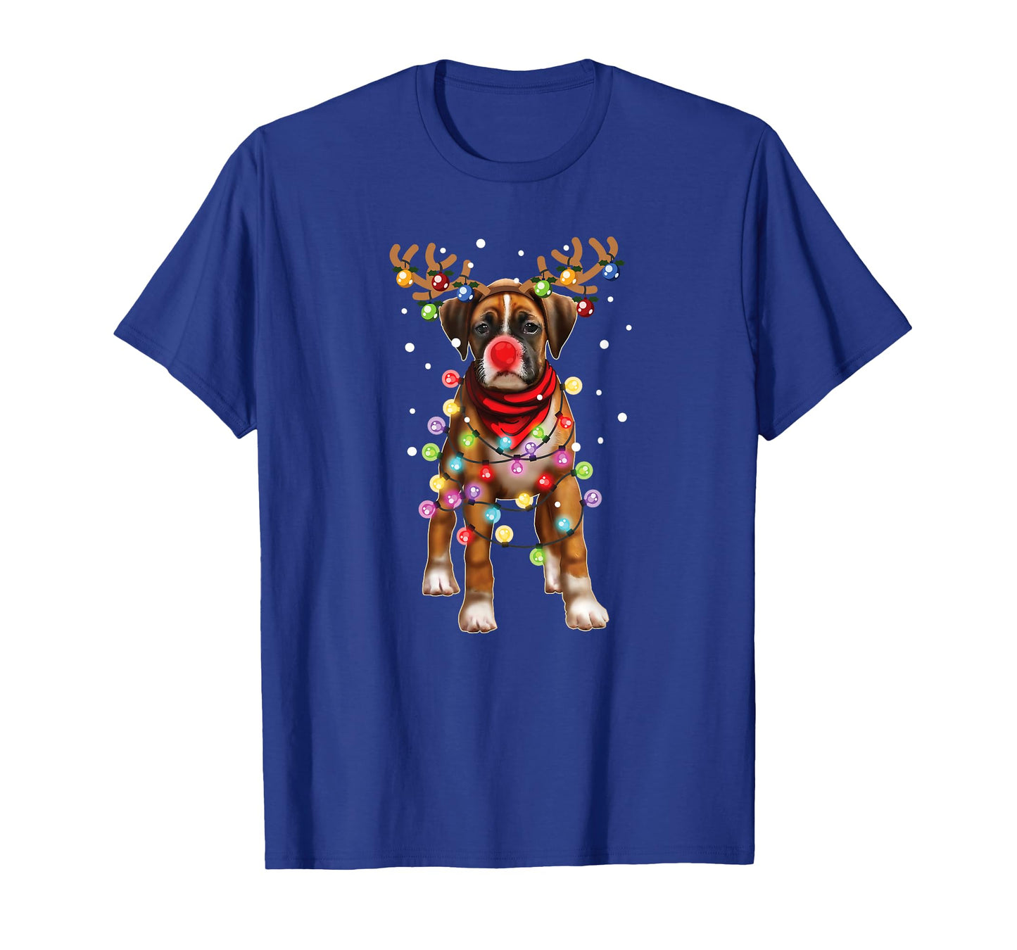 Christmas Dog, Boxer, Dog Lover, Men Women Kids, Dogs, Xmas T-Shirt