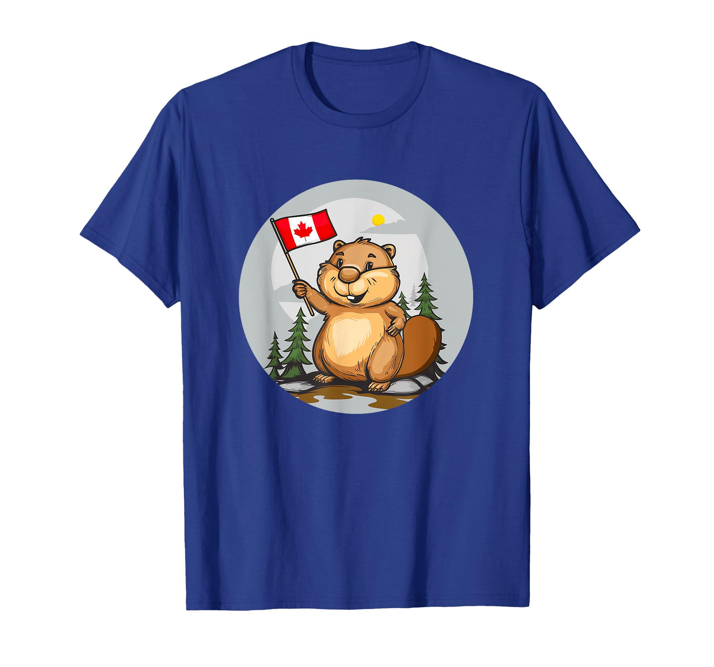 Canadian Beaver Logo for a Playful Wilderness Look T-Shirt