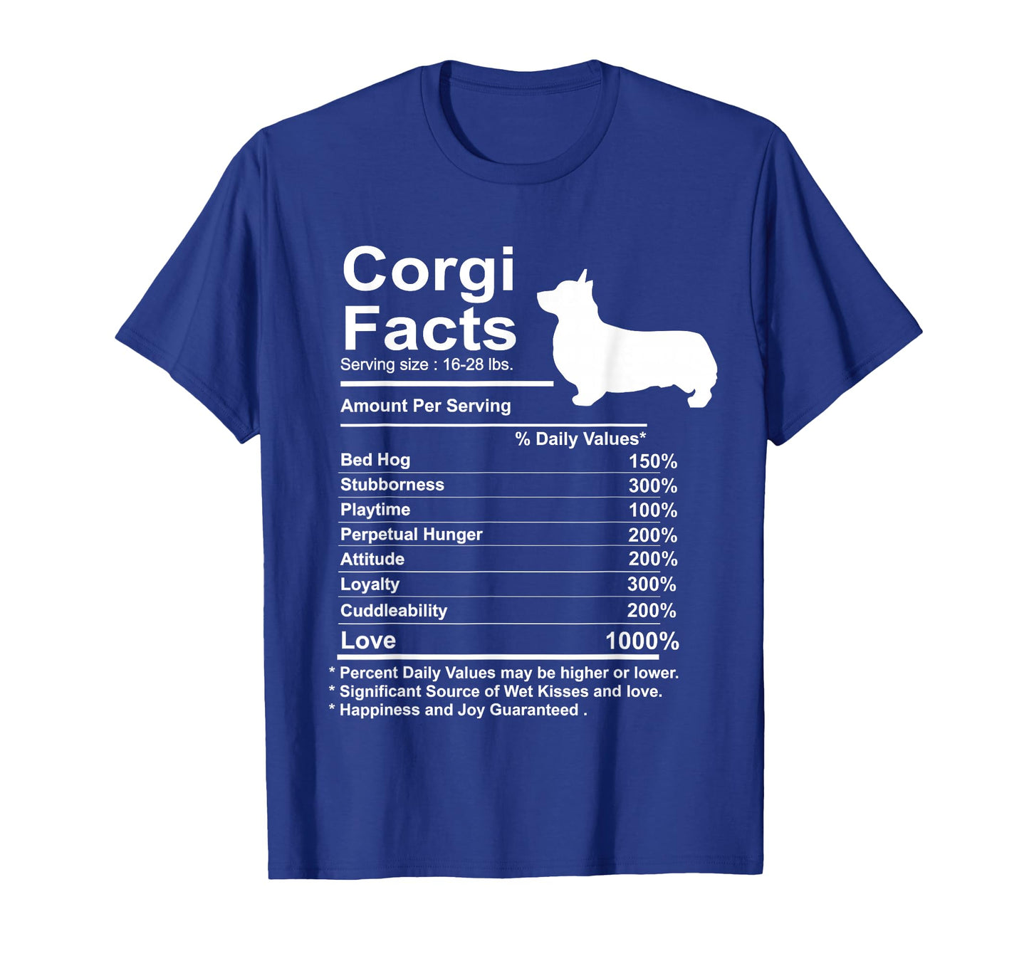 Funny Corgi Facts Nutrition Gift Cardigan Pembroke T-Shirt
