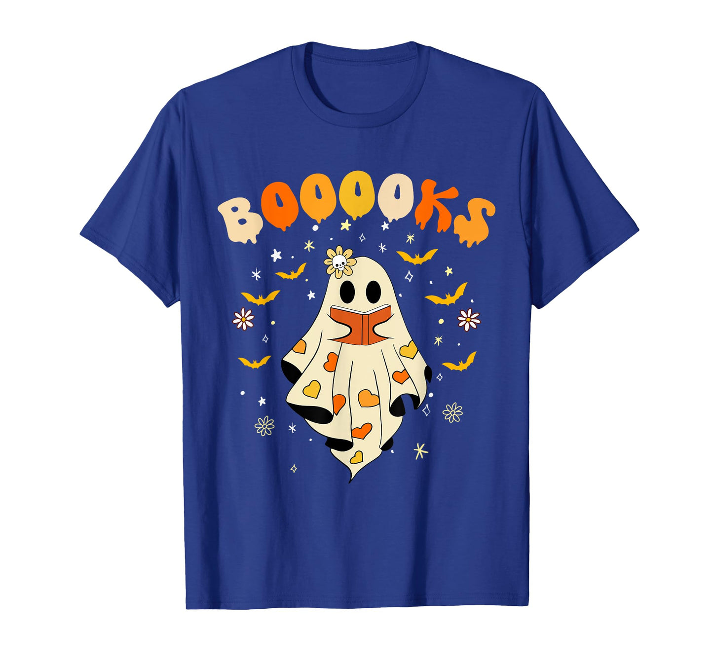 Cute Booooks Ghost Read More Books Funny Teacher Halloween T-Shirt