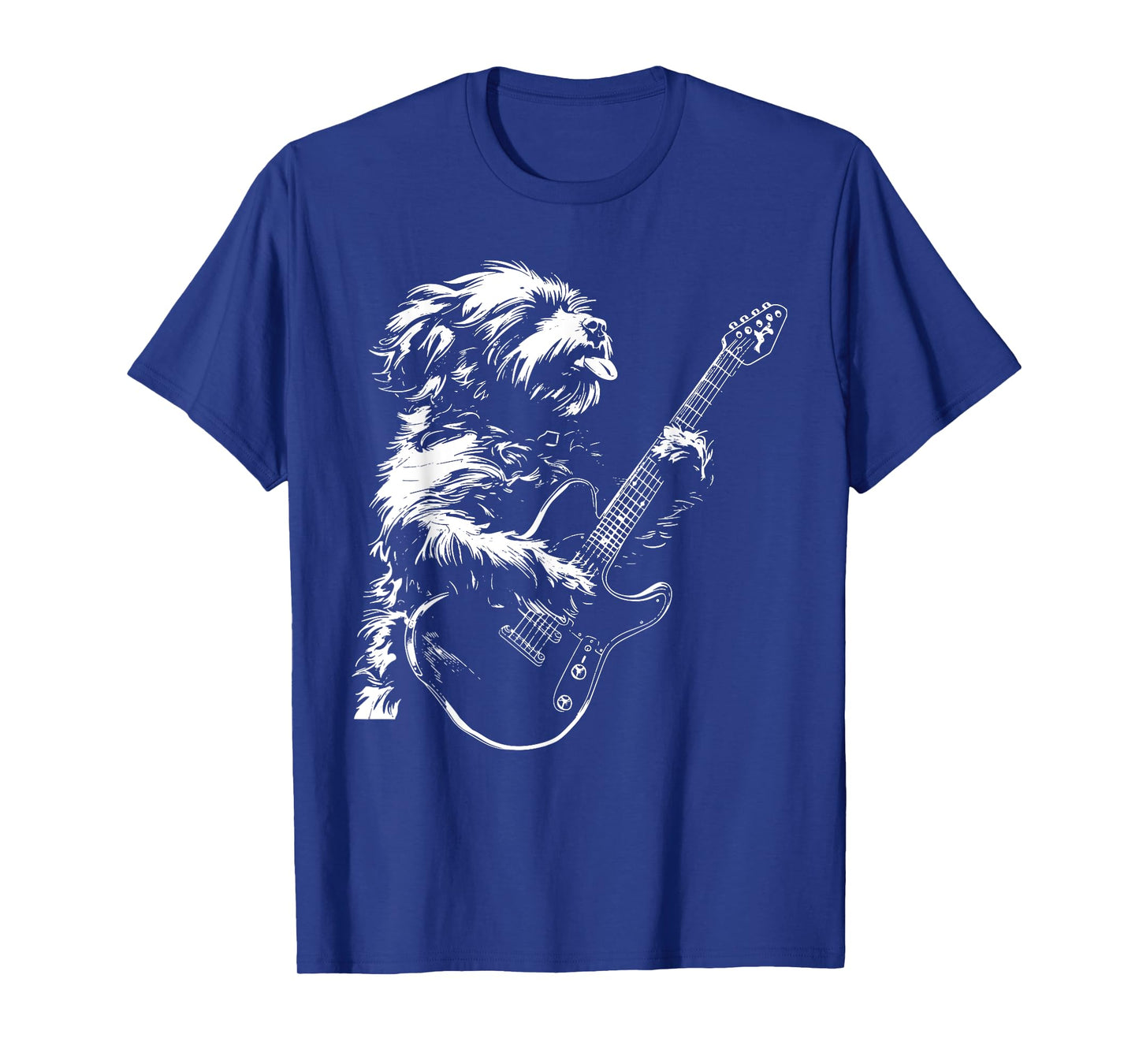 Dog Guitarist Guitar - Cavapoo Dad Mom Men Women T-Shirt