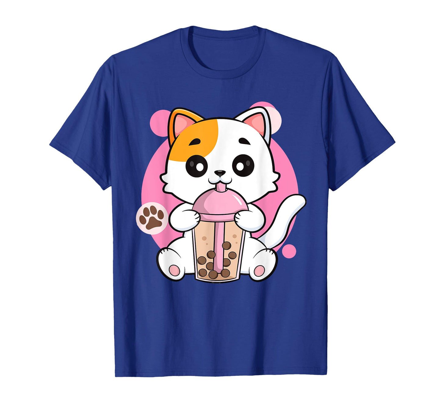 Cute Cat Shirt Boba Tea Anime Japanese Kids Teen Girl Kawaii T-Shirt
