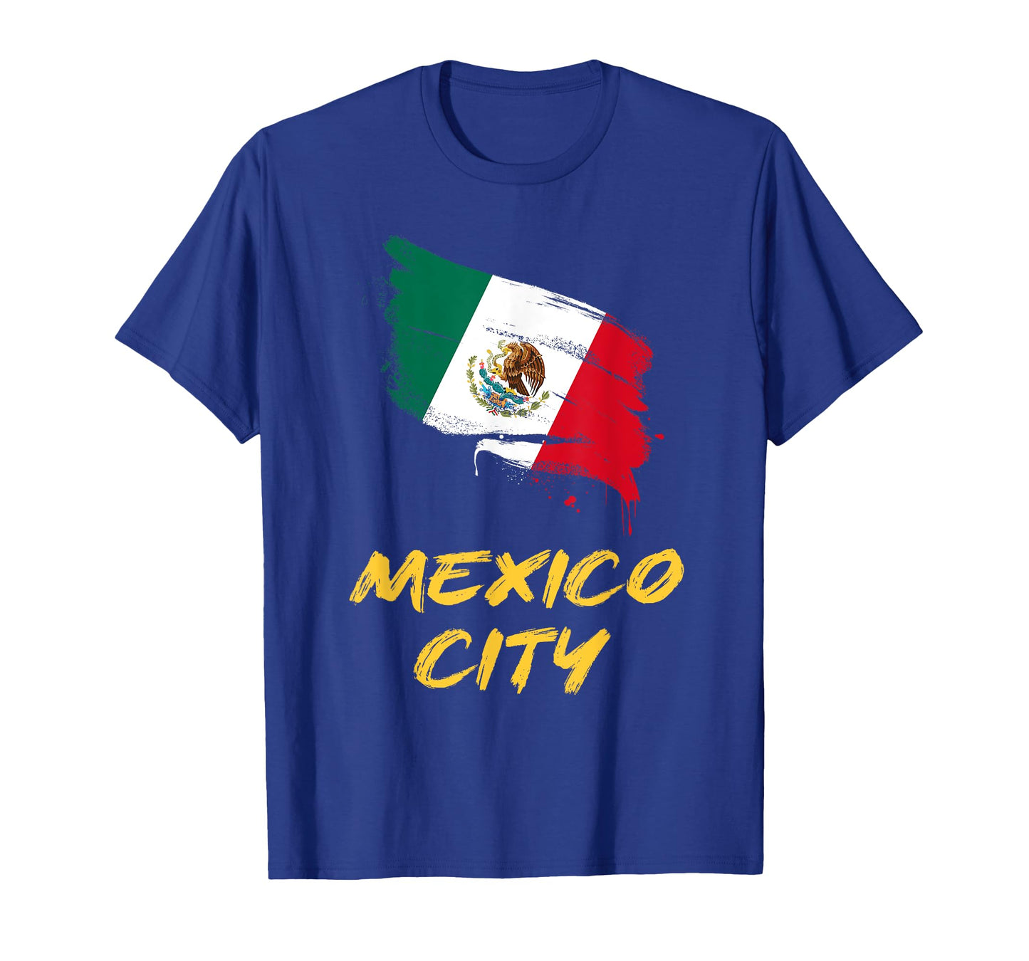 Mexico City MX Mexican Heritage Flag Paint Stroke T-Shirt