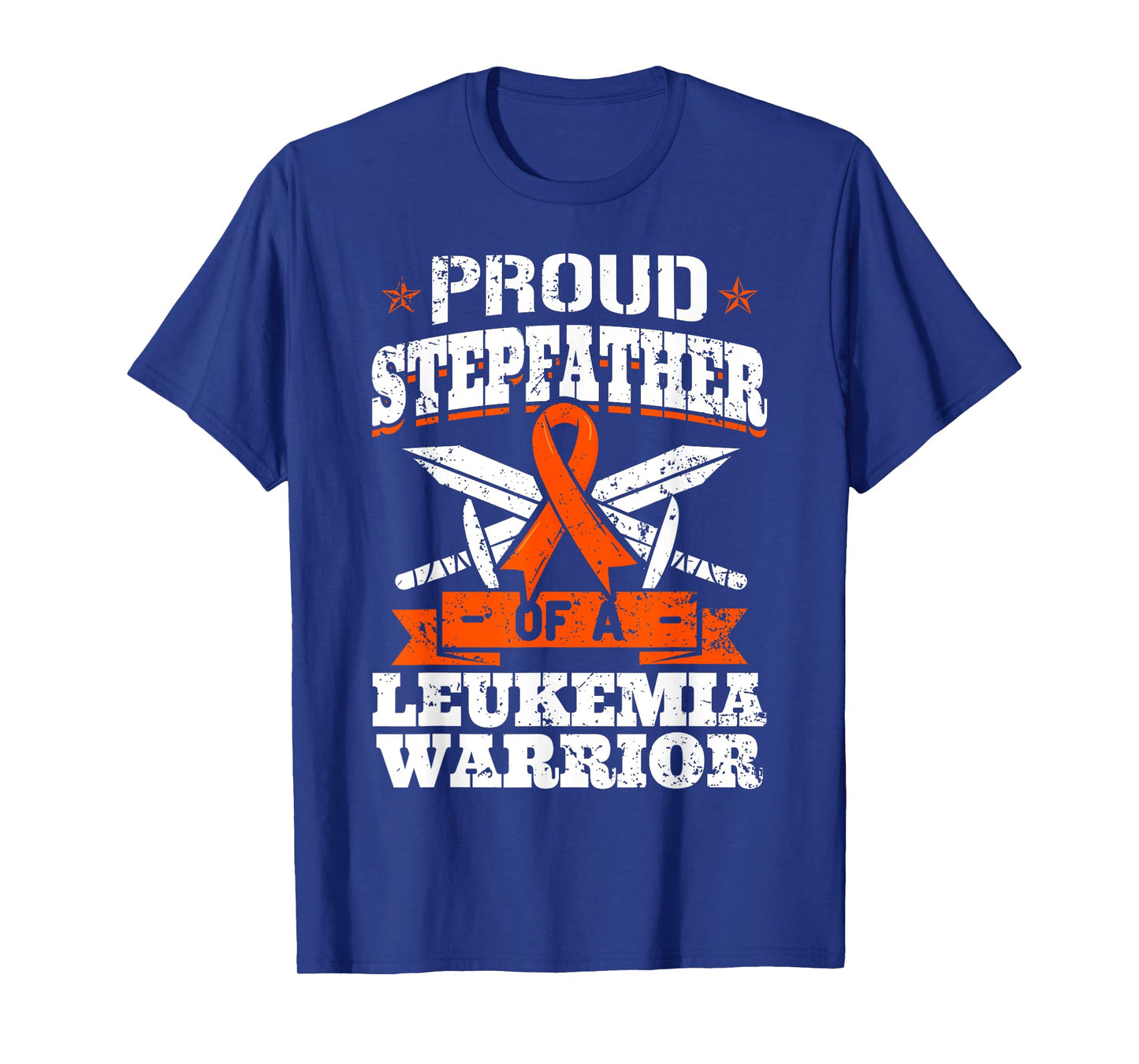 Proud Stepfather Of A Leukemia Warrior Awareness Ribbon T-Shirt