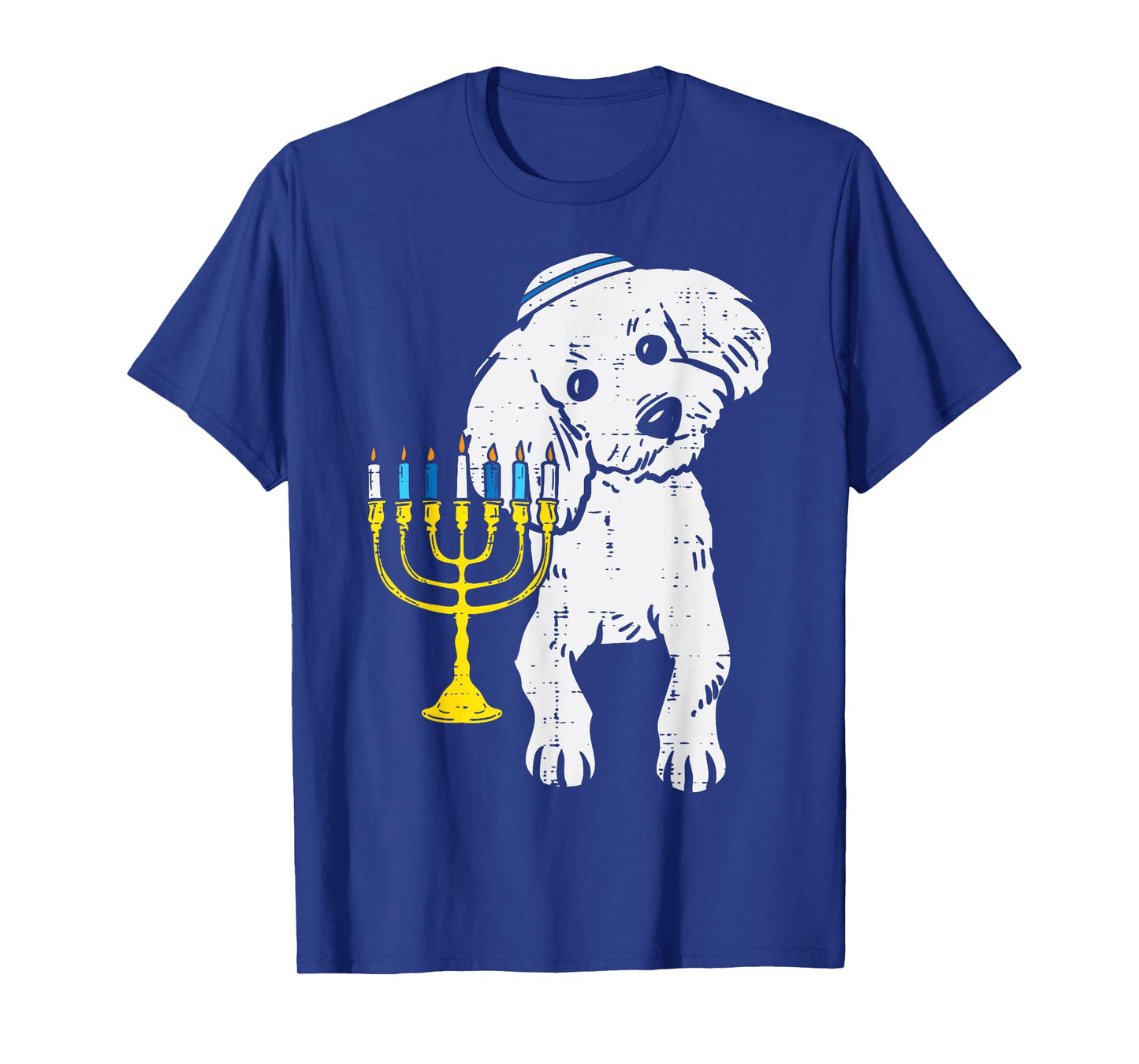 Jewish Poodle Dog Menorah Hanukkah Pajamas Chanukah PJs T-Shirt