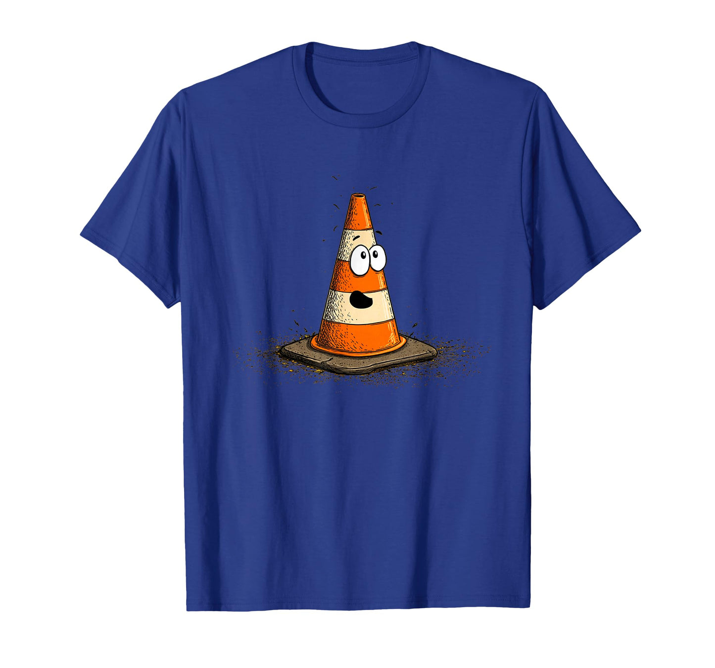 Nice Smiling Traffic Cone Emblem T-Shirt